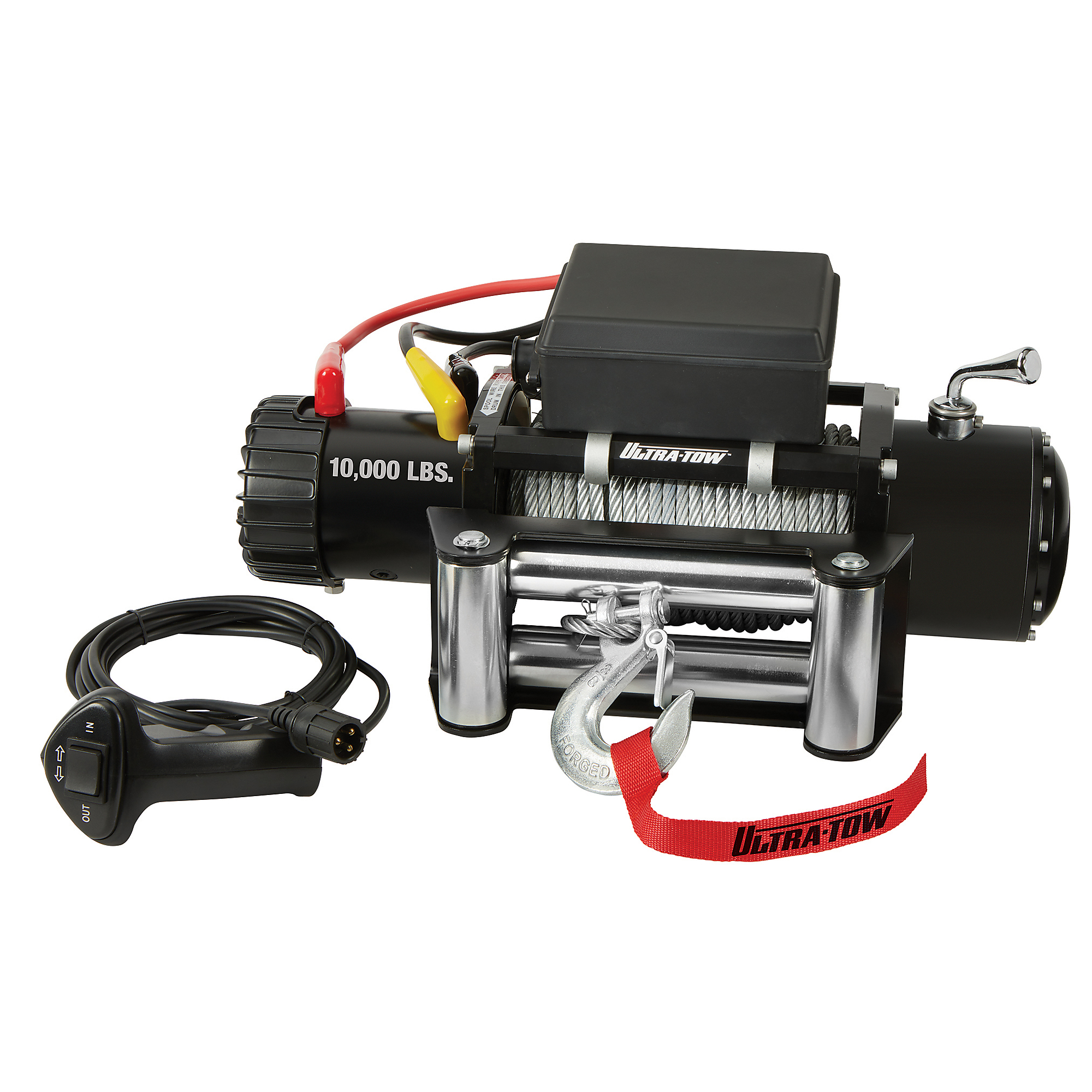 Ultra-Tow 12 Volt DC Off-Road Vehicle Winch, 10,000-Lb. Capacity, Galvanized Wire Rope, Model LD-D10000