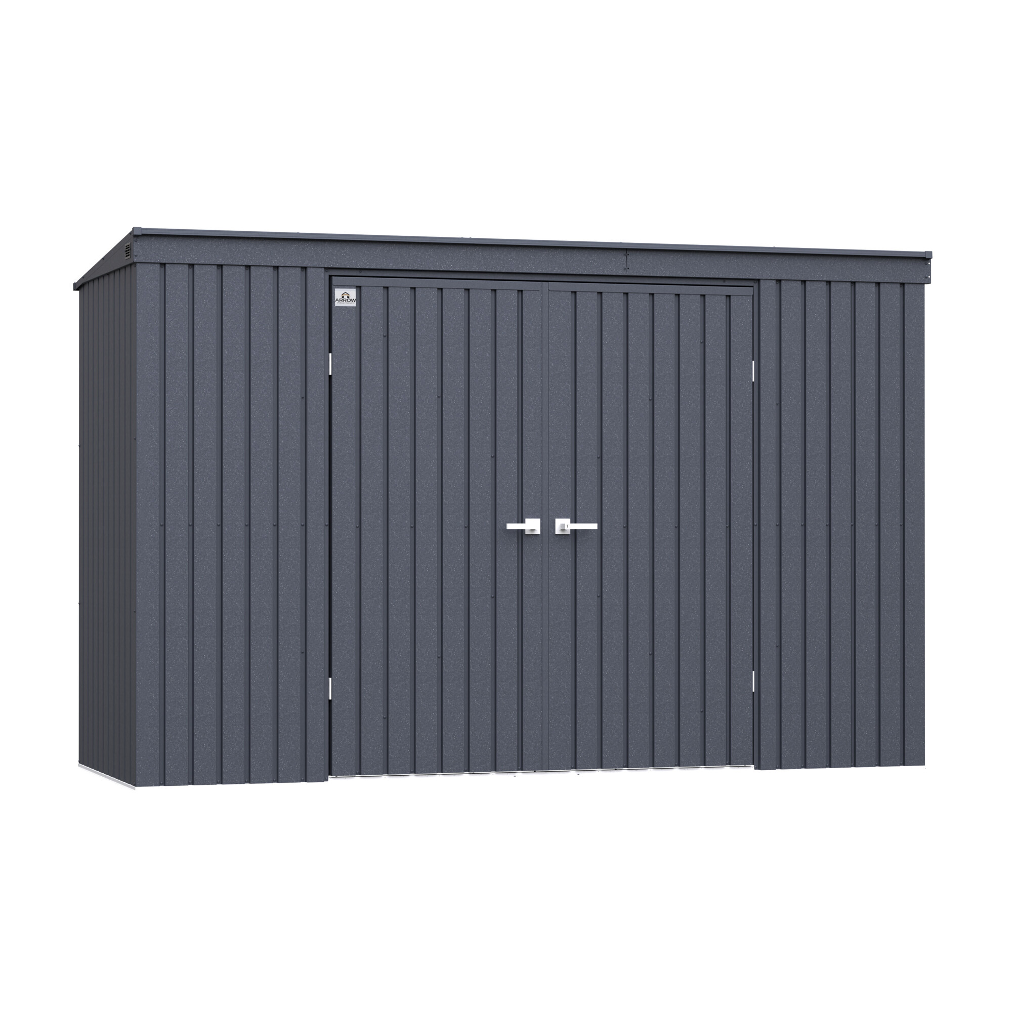 Arrow Storage Products, Elite Steel Shed 10x4 Anthracite EP104AN, Length 4 ft, Width 10 ft, Model EP104AN
