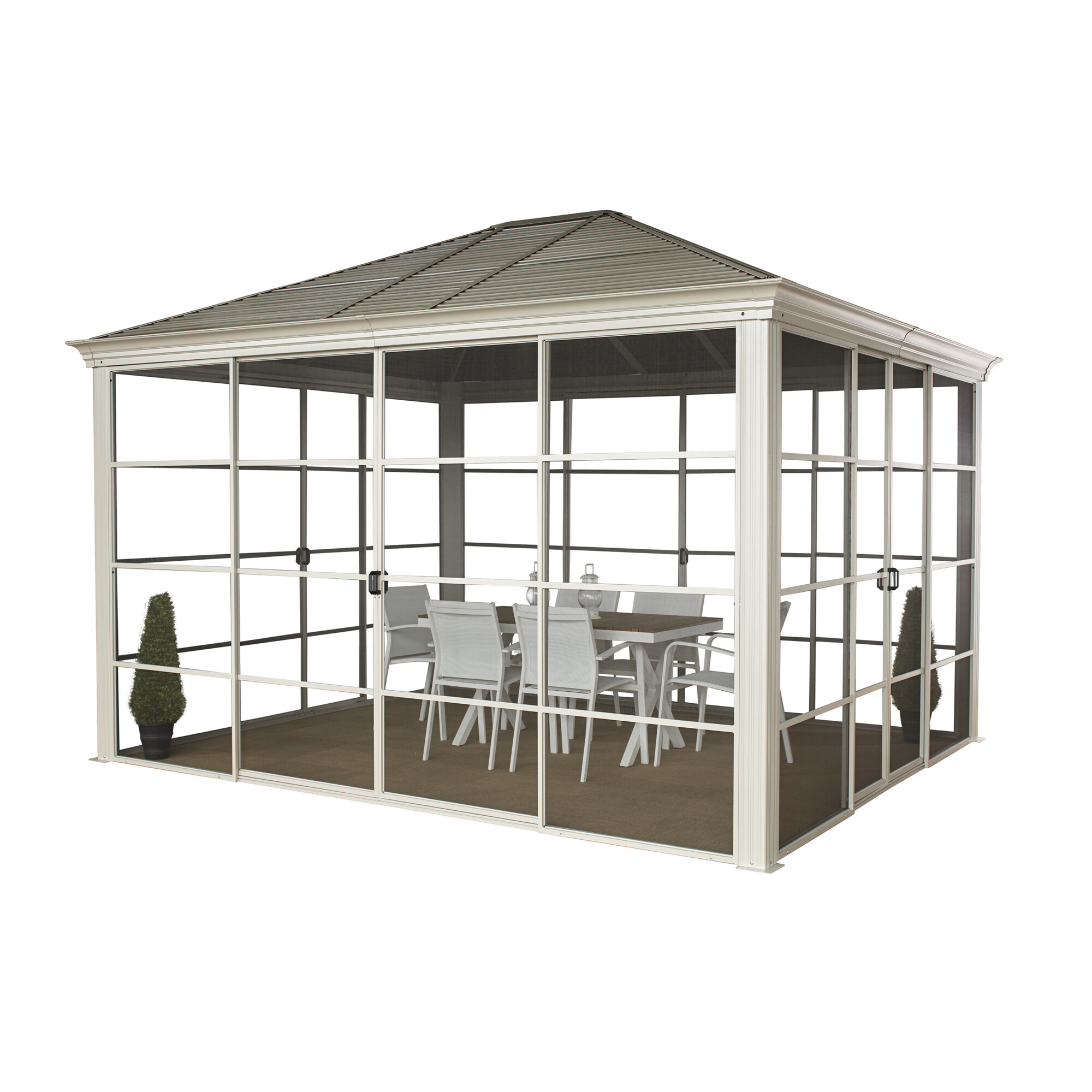 ShelterLogic STRIANO, Sojag Striano 10ft. x 12ft. Screen House, Color Other, Shape Rectangle, Frame Material Aluminum, Model 500-9164350