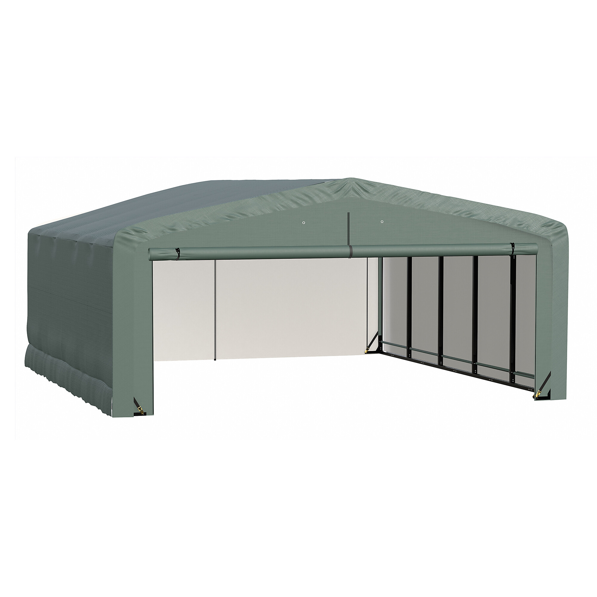 ShelterLogic ShelterTube, ShelterTube Wind SnowRated Garage 20x23x10 Green, Length 23 ft, Width 23 ft, Model SQAADD0104C02002310