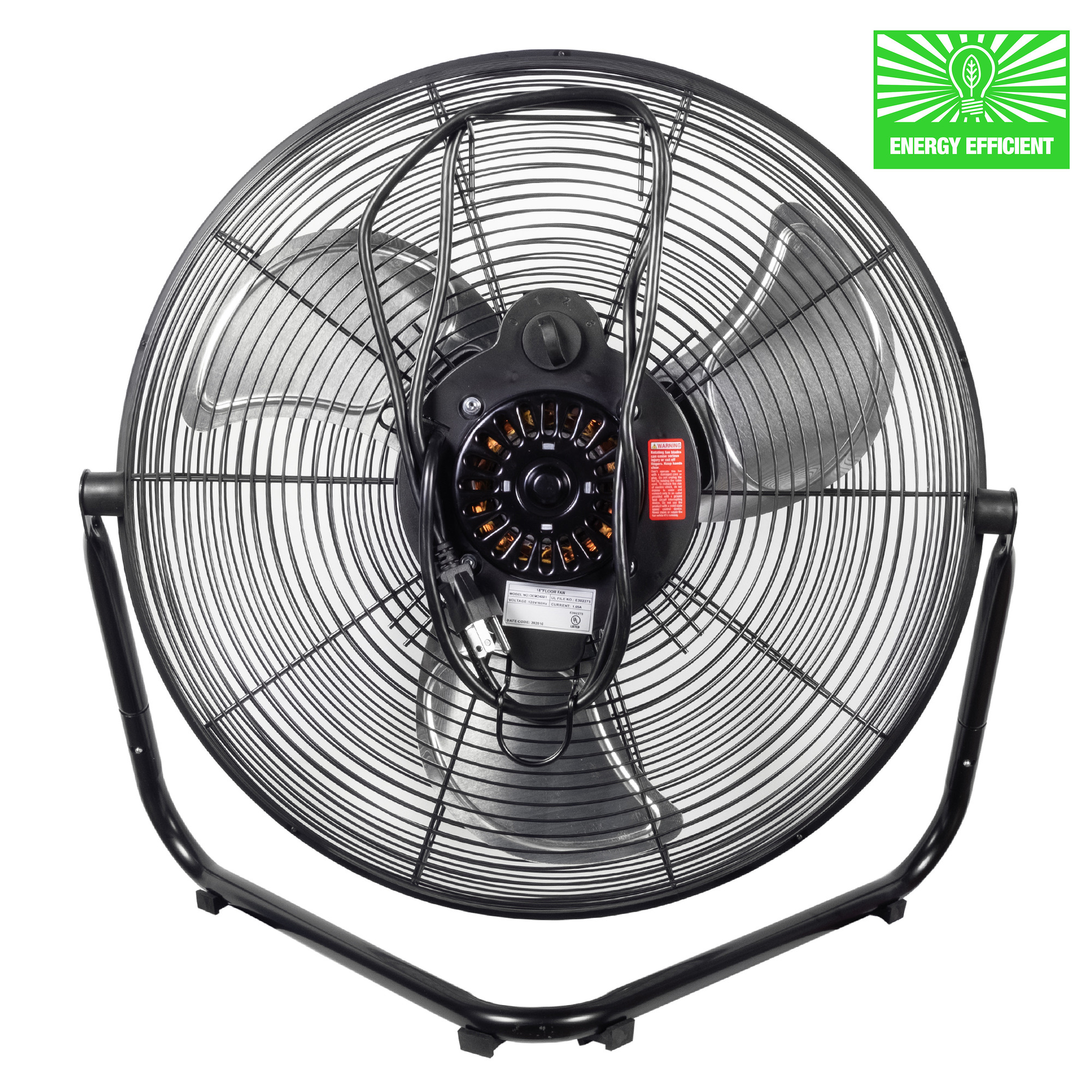 OEMTOOLS, High Velocity Floor Fan, Fan Diameter 20 in, Air Delivery 4500 cfm, Model OEM24870