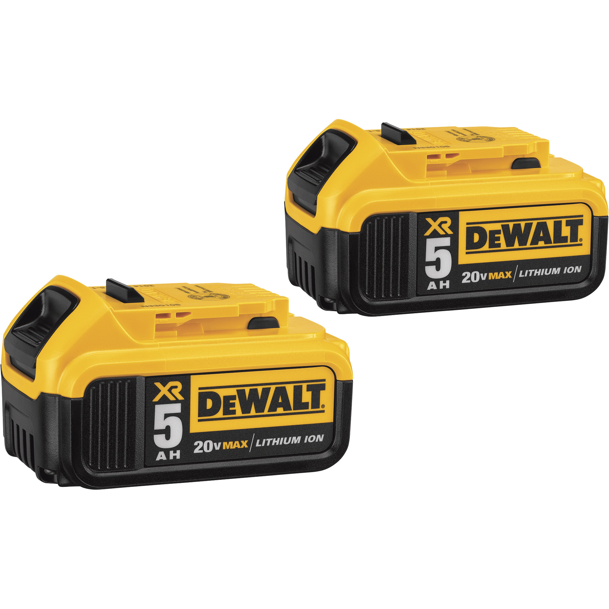 DEWALT 20 Volt Max XR 5.0Ah Battery, 2-Pack, Model DCB205-2