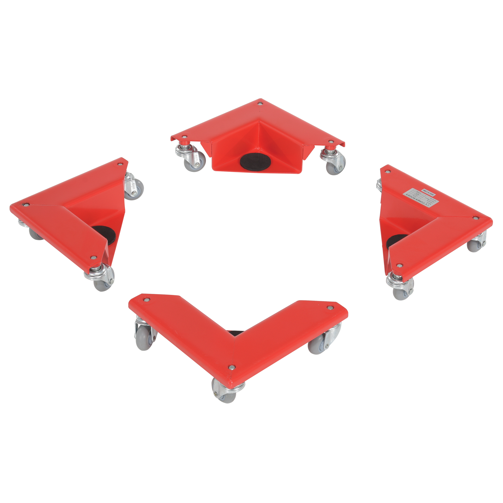 Vestil, 4Pack corner mover dolly 300 pounds, Length 10.25 in, Width 10.25 in, Model CMD-S-300-4PK