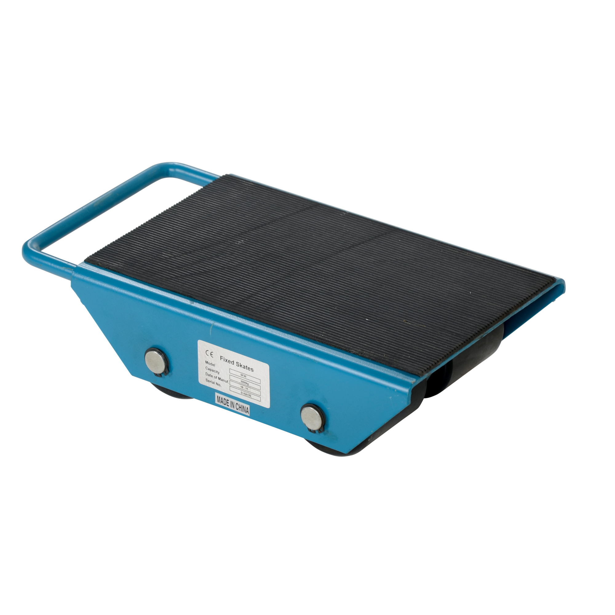 Fixed Machinery Skates - 8in. x 15.75in., 6000-Lb. Capacity, Nylon Wheels, Model# - Vestil FMS-3