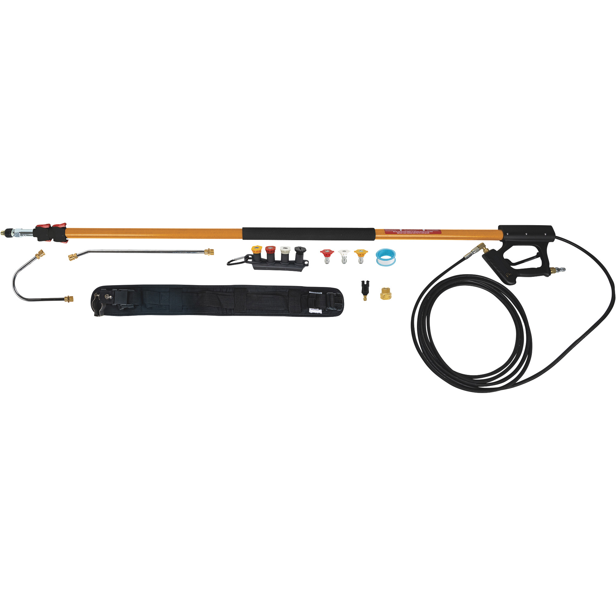 BE Power Equipment, BE 18ft. Pressure Washer telescoping wand kit, Max. PSI 4000 GPM 8 Range 18 ft, Model 85.205.018ALKIT