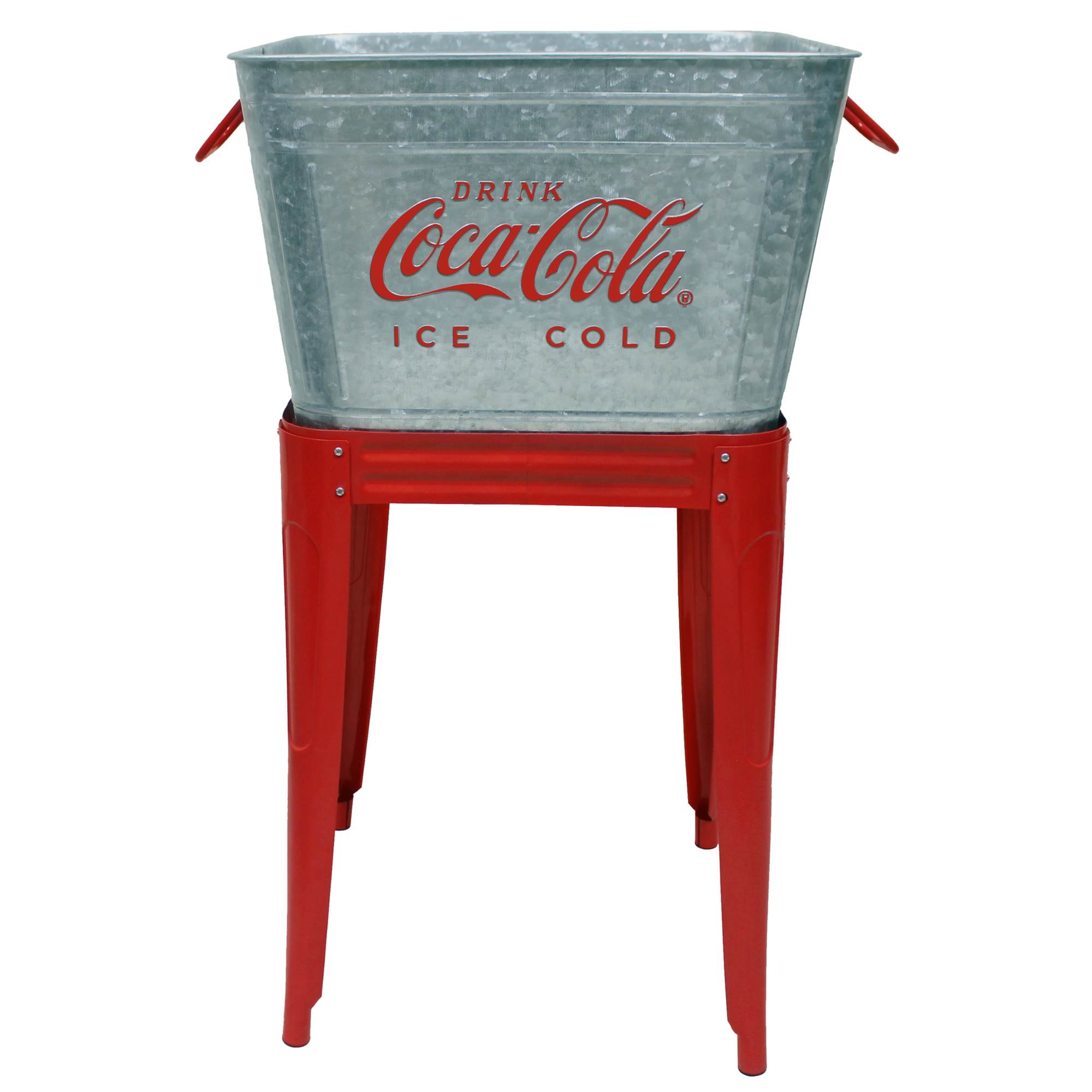 Leigh Country, Coca-Cola Galvanized Beverage Tub with Stand, Capacity 10.5 Gal, Model CP 98090