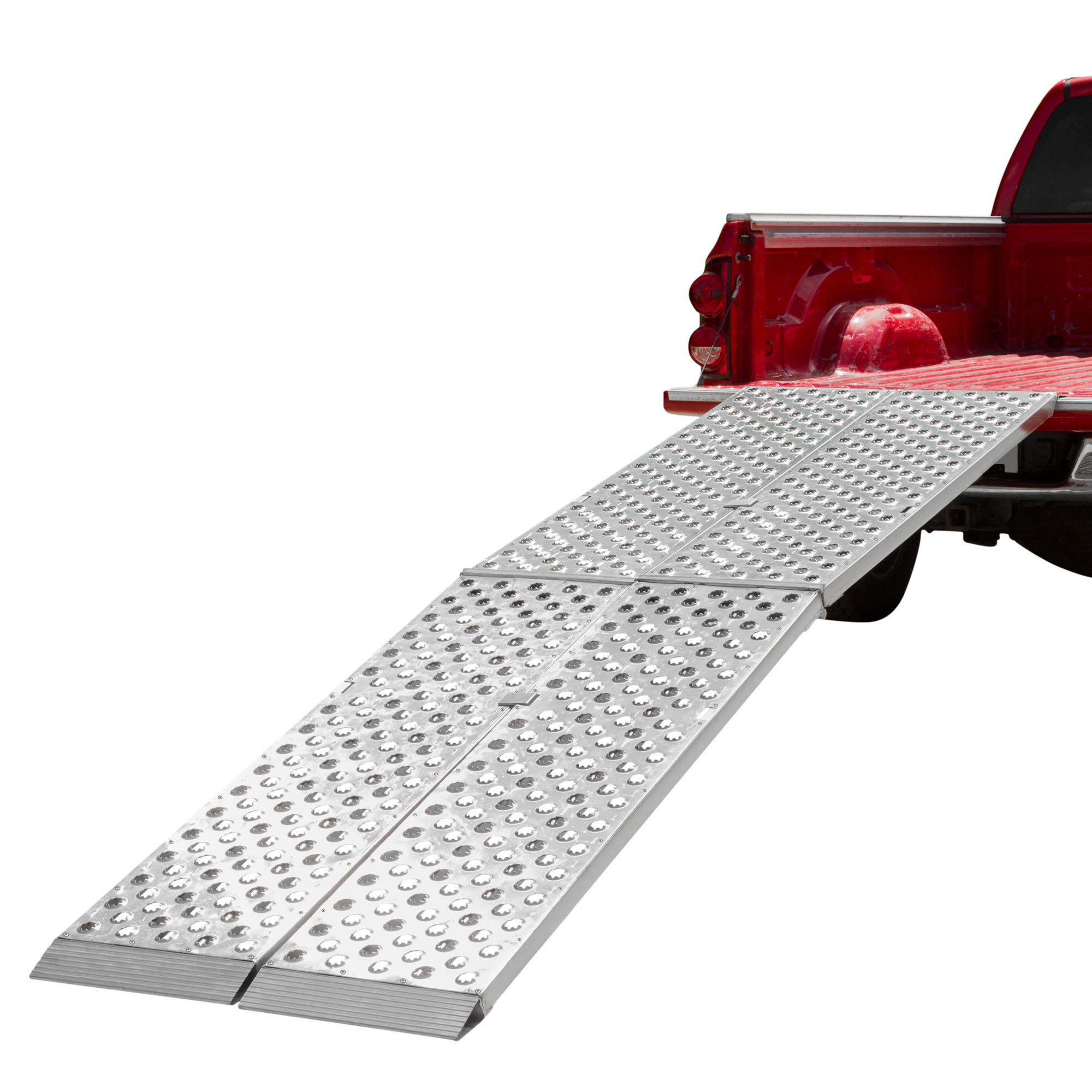 Black Widow, 12ft. L Alum. Folding 2-Piece Motorcycle Ramp, Material Aluminum, Capacity 2000 lb, Model MF2-14438-EZ