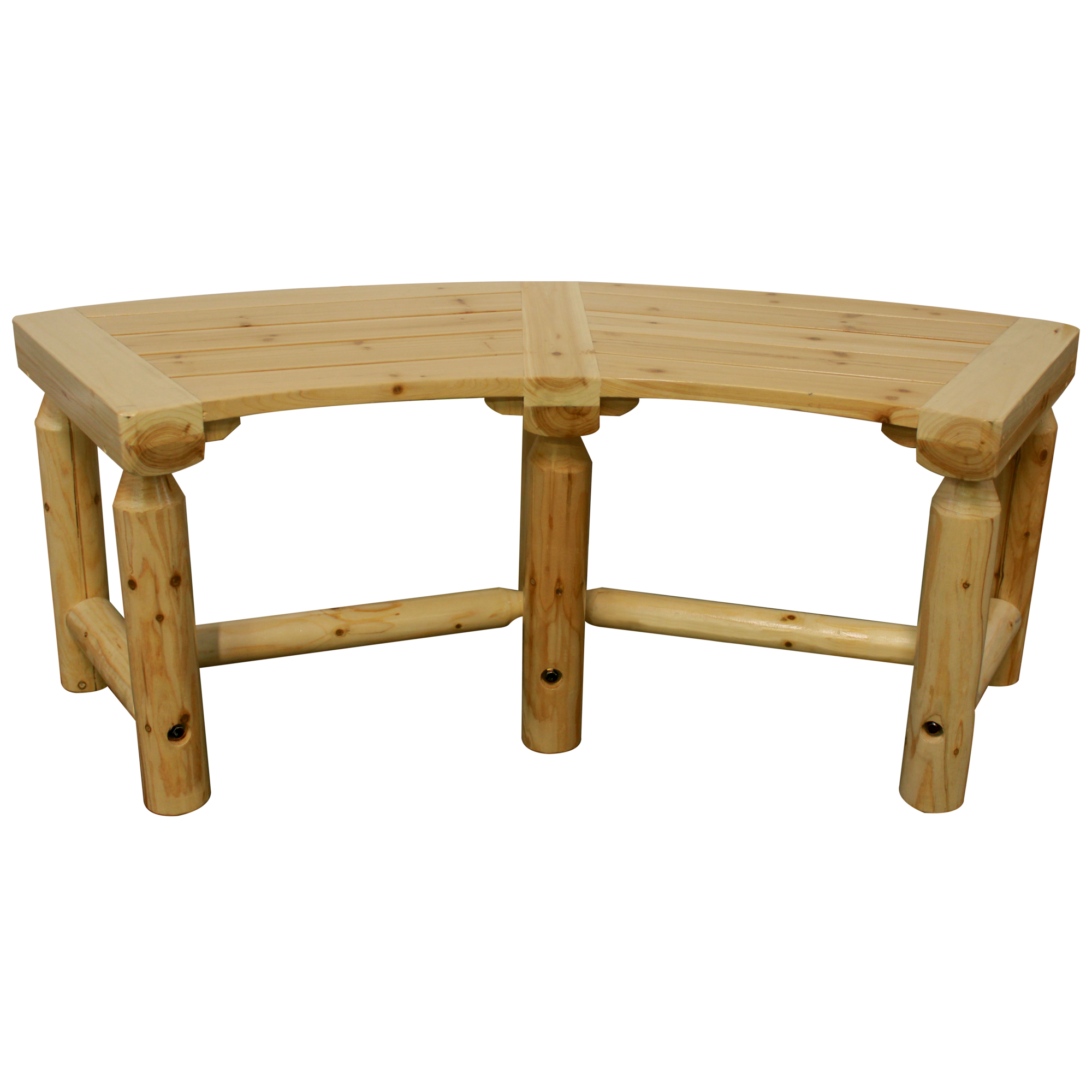 Leigh Country, Aspen Curved Bench, Primary Color Beige, Material Wood, Width 17.52 in, Model TX 95117