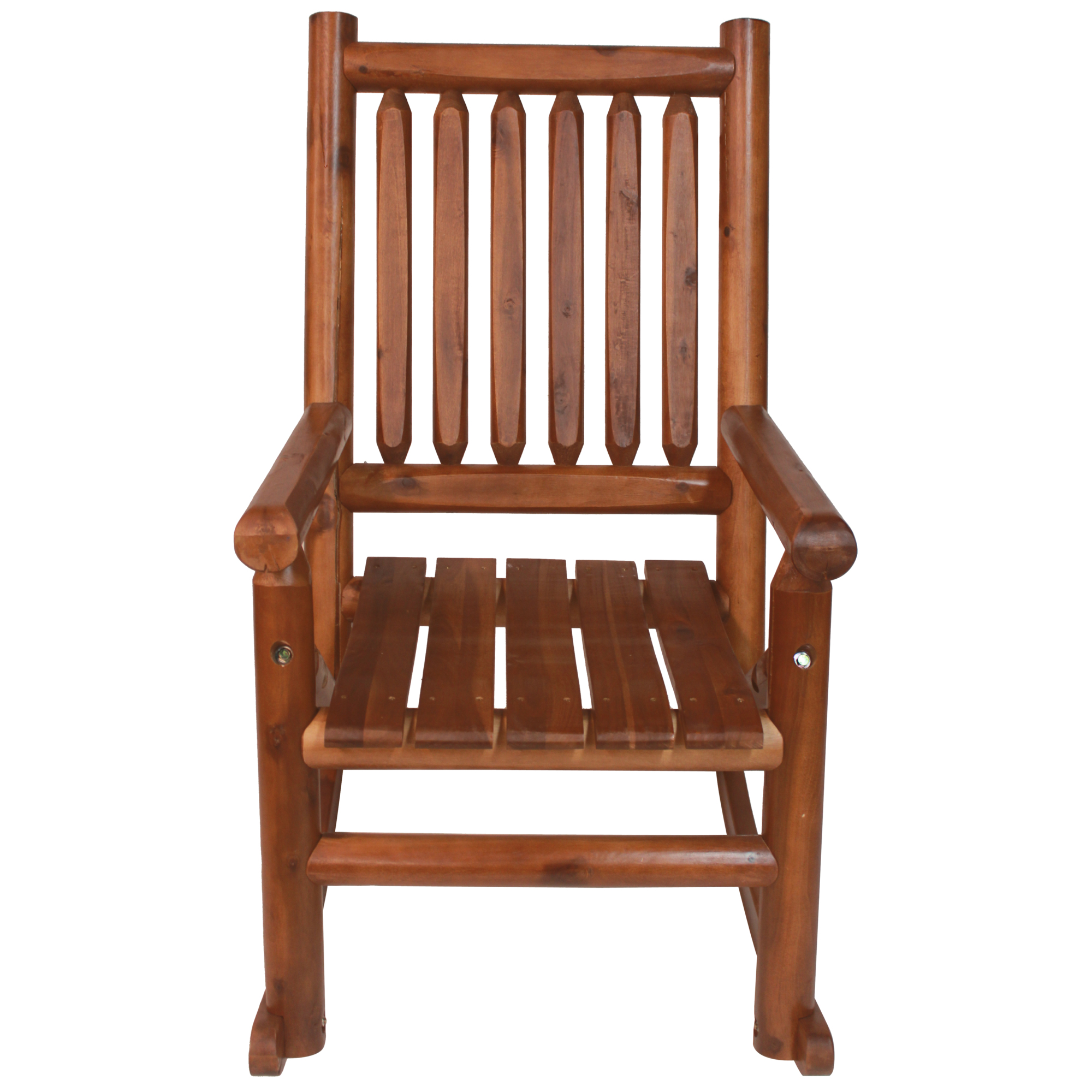 Leigh Country, Amber-Log Porch Rocker, Primary Color Brown, Material Wood, Width 26.35 in, Model TX 36000