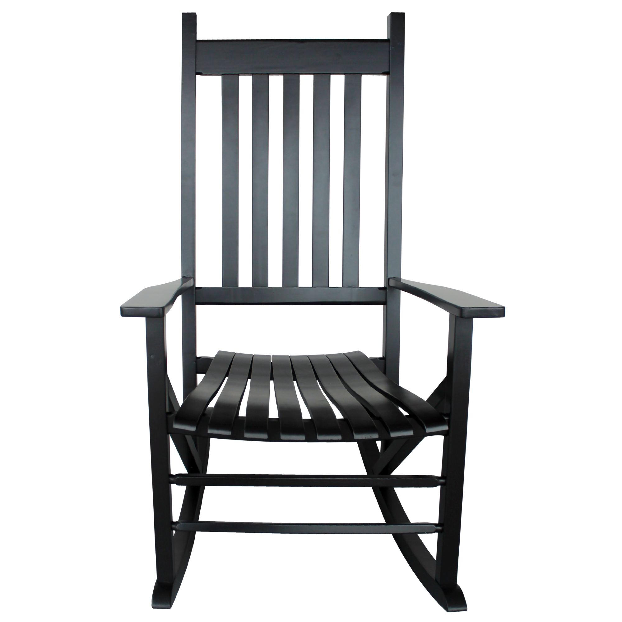 Leigh Country, Heartland Black 5 Slat Classic Rocker, Primary Color Black, Material Wood, Width 33.27 in, Model TX 85162