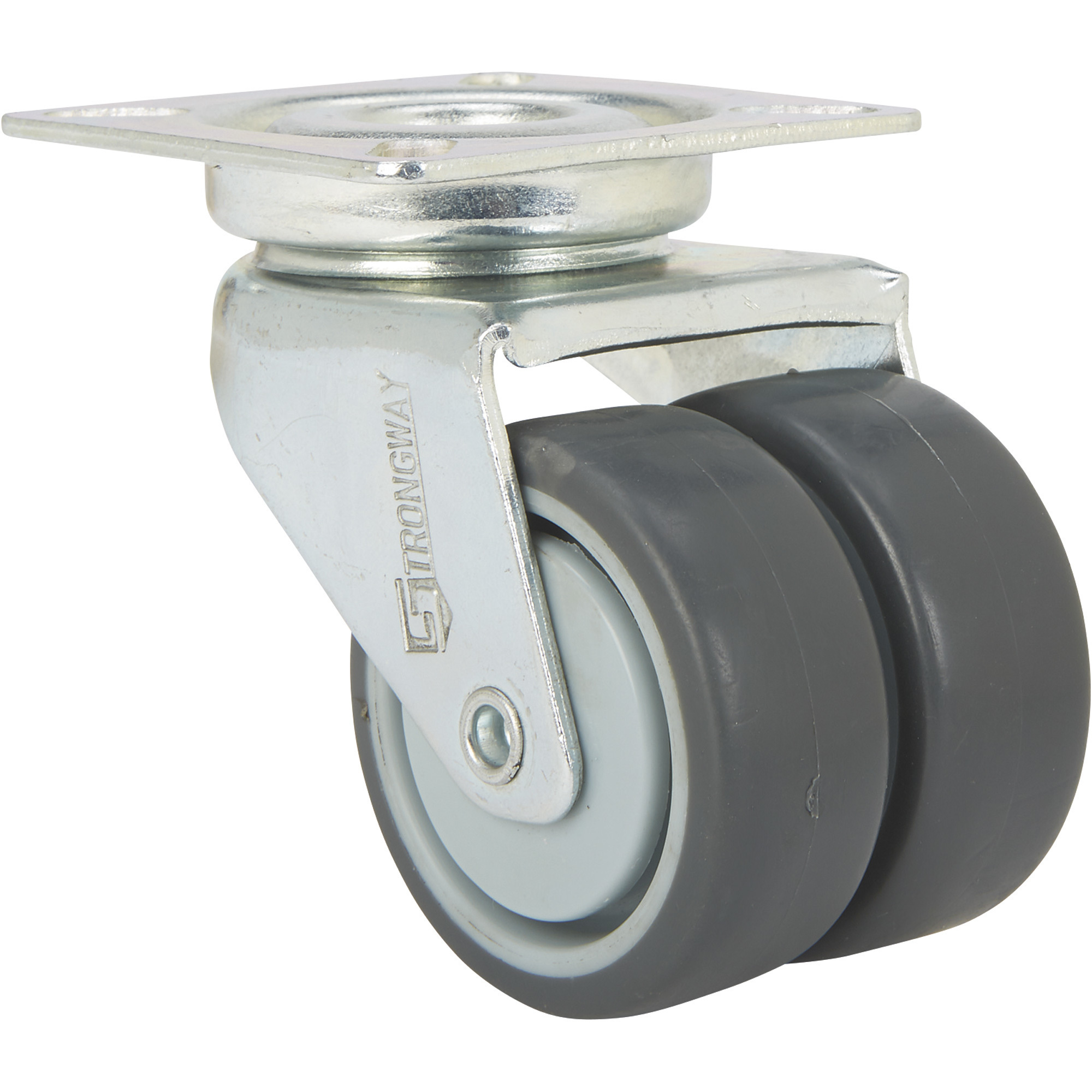 Strongway 2Inch Swivel Dual-Wheel Caster, 200-Lb. Capacity, Thermoplastic Rubber Wheels