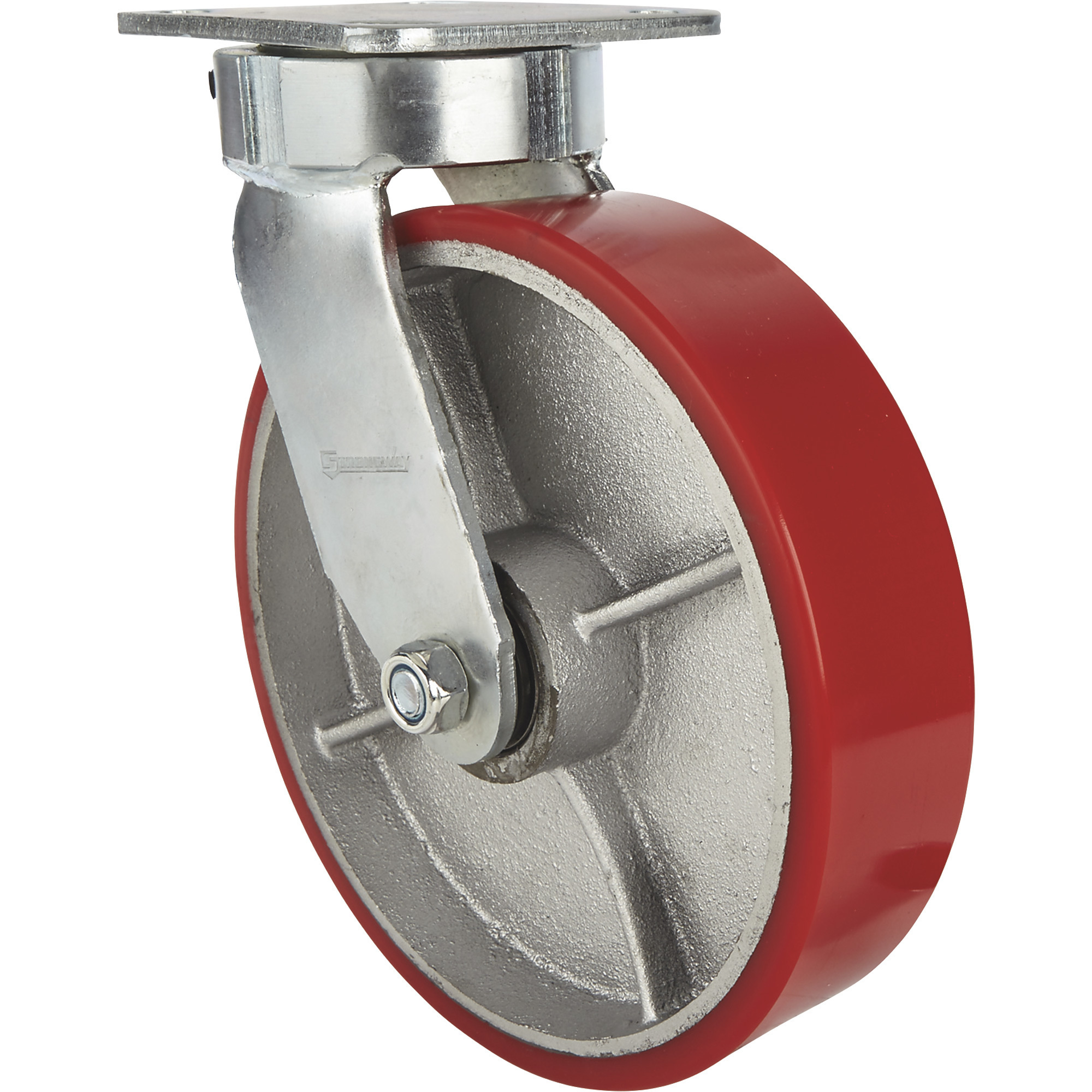 Strongway 8Inch Swivel Kingpinless Polyurethane/Steel Core Caster, 2000-Lb. Capacity