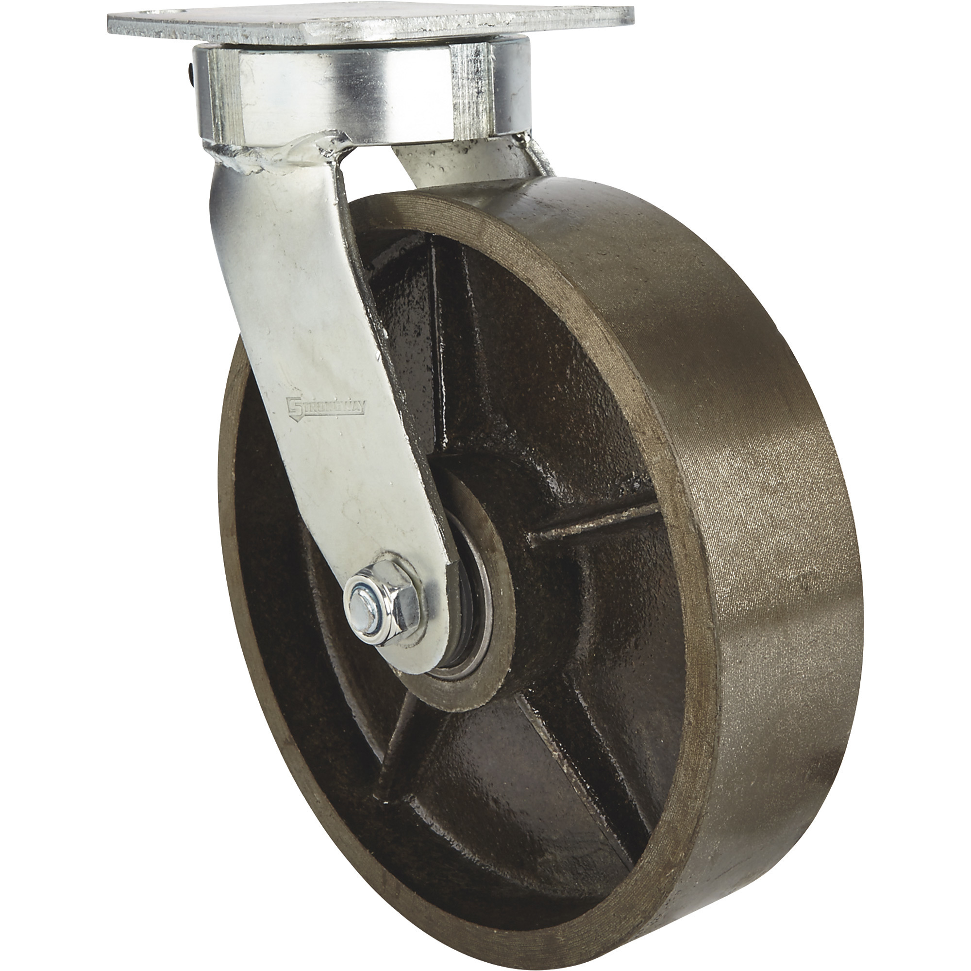 Strongway 8Inch Swivel Kingpinless Steel Caster, 2,000-Lb. Capacity