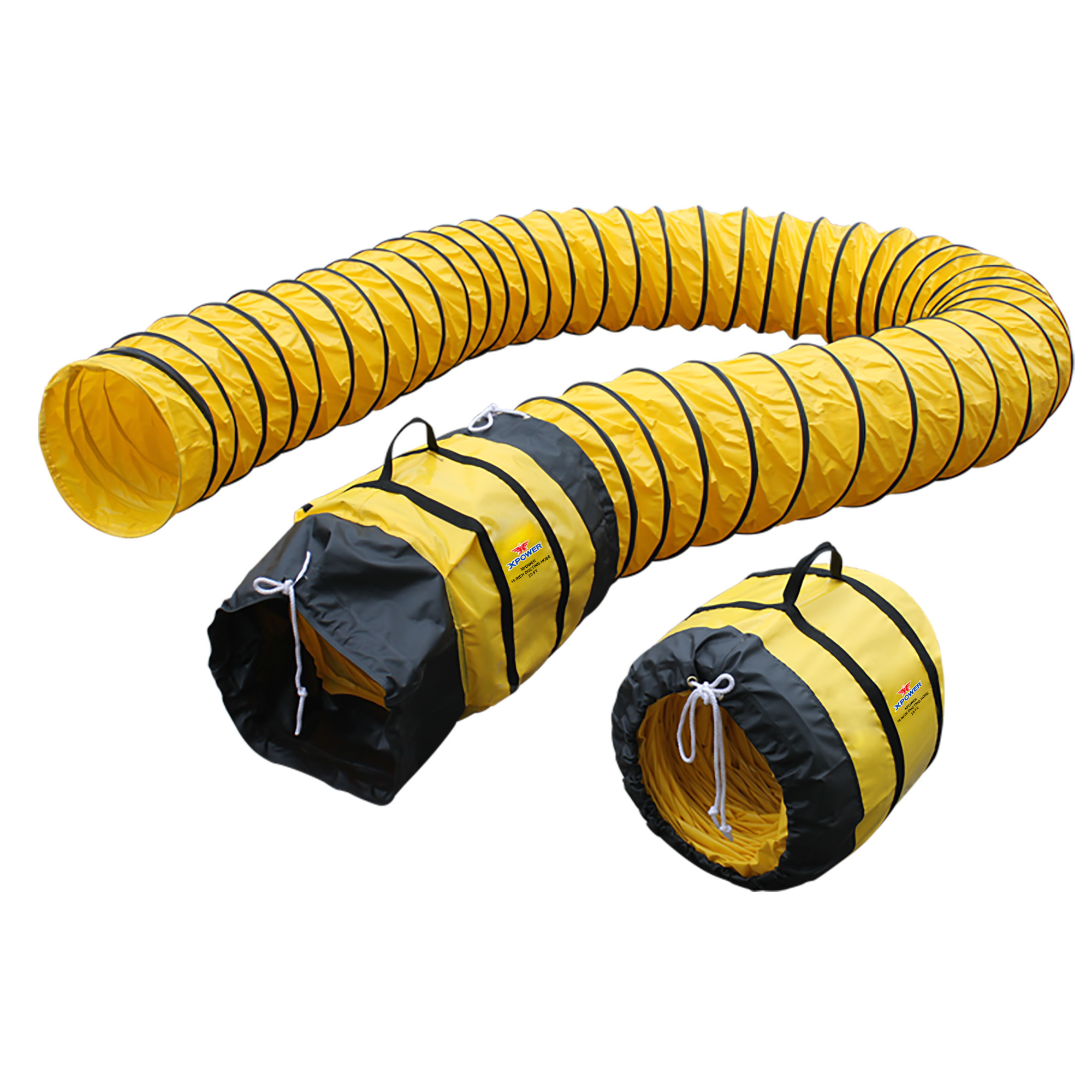 XPOWER, Flexible 16Inch 25ft. Duct Hose, Compatible With Air Movers and Carpet Blowers, Model 16DH25