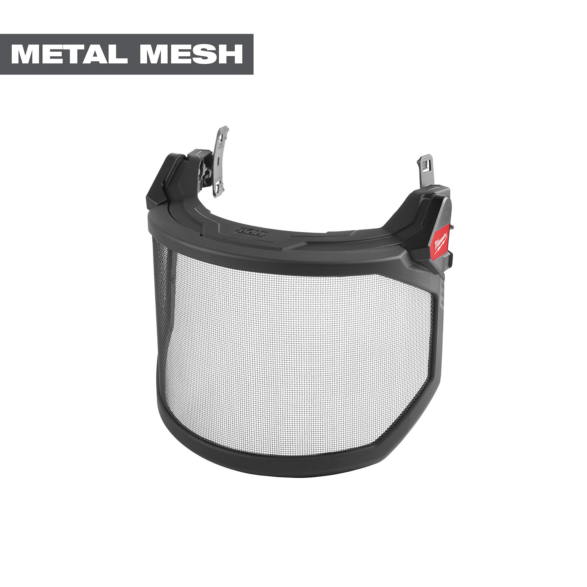 Milwaukee, BOLT MESH FULL FACESHIELD, Frame Color Black, Lens Color Clear, ANSI Z87 Compliant, Model 48-73-1430