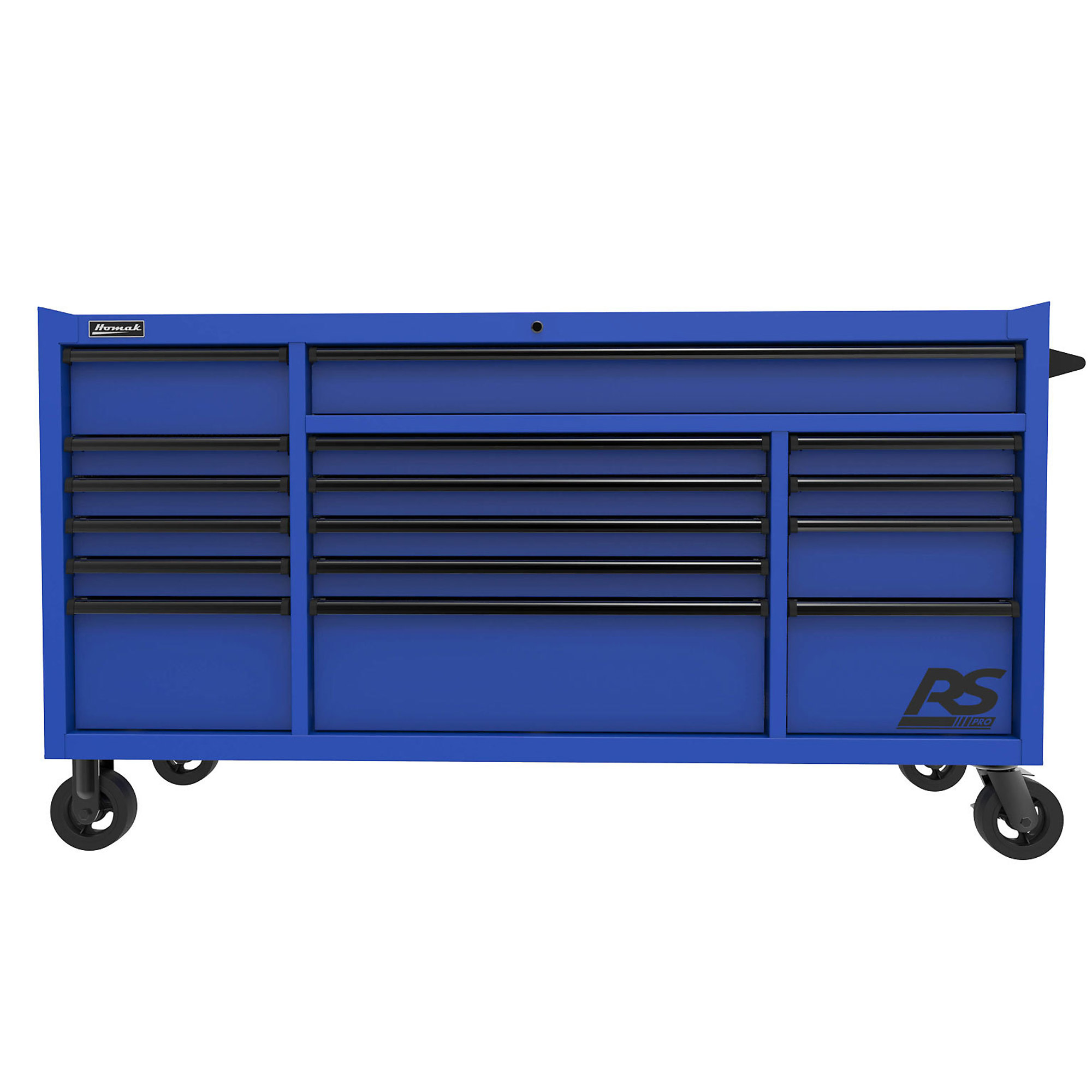 Homak RS Pro, 72Inch RS PRO 16 DWR ROLLER CABINET-BLUE, Width 39 in, Height 72 in, Color Blue, Model BL04072160