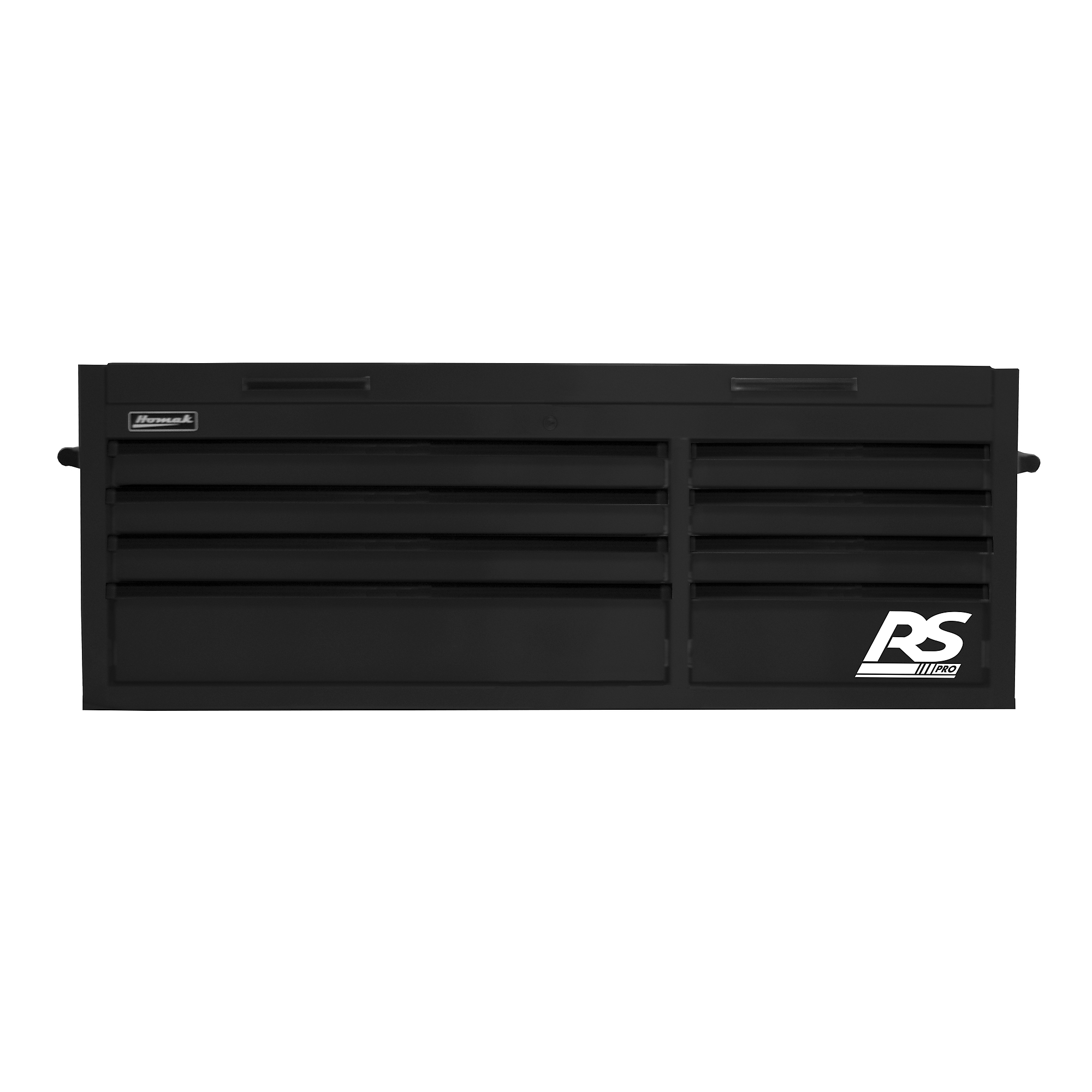 Homak RS Pro, 54Inch RS PRO 8 DWR TOP CHEST WITH OUTLET-BLACK, Width 54 in, Height 21.375 in, Color Black, Model BK02065800
