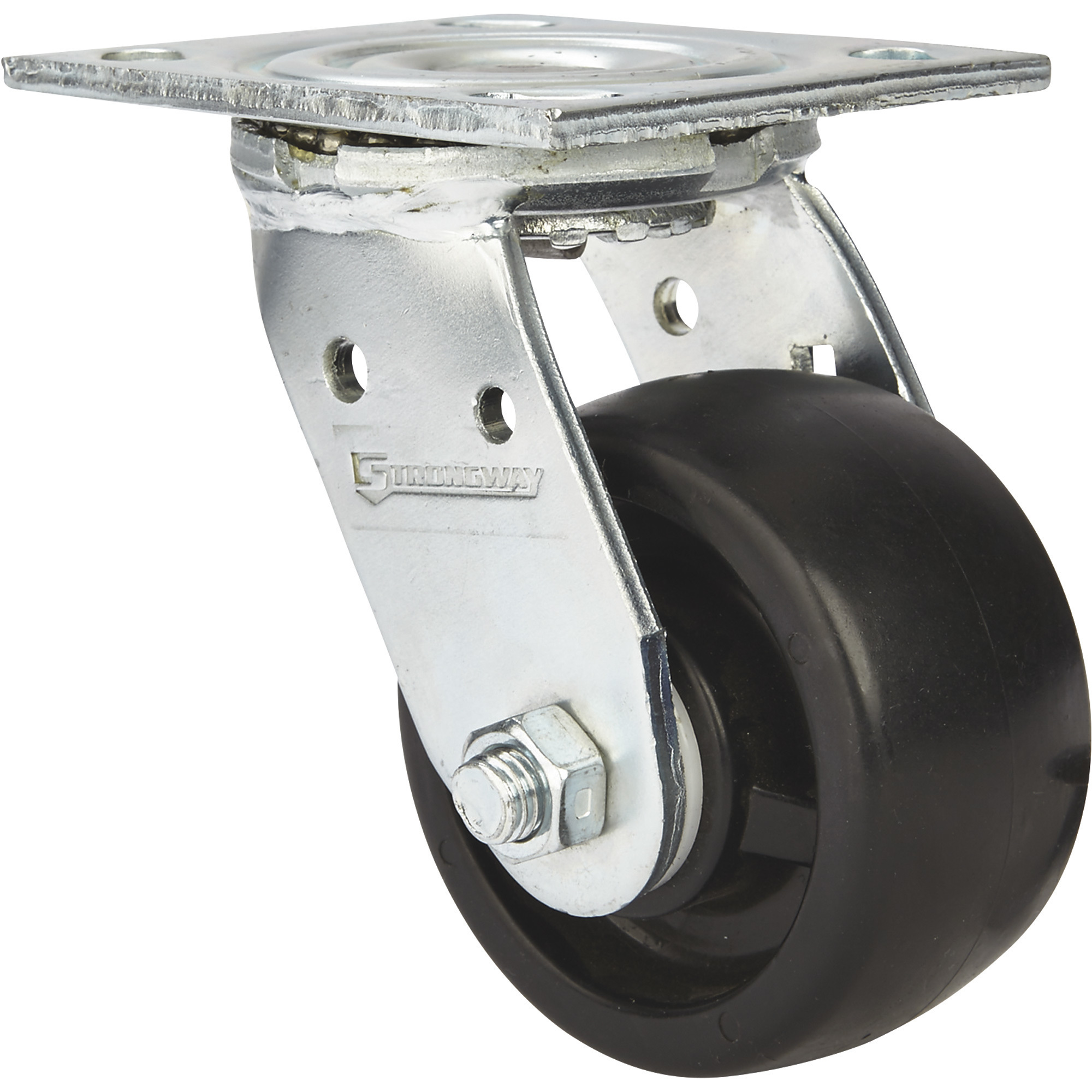 Strongway Heavy-Duty 4Inch Swivel Nonmarking Polyolefin Caster, 400-Lb. Capacity, Black