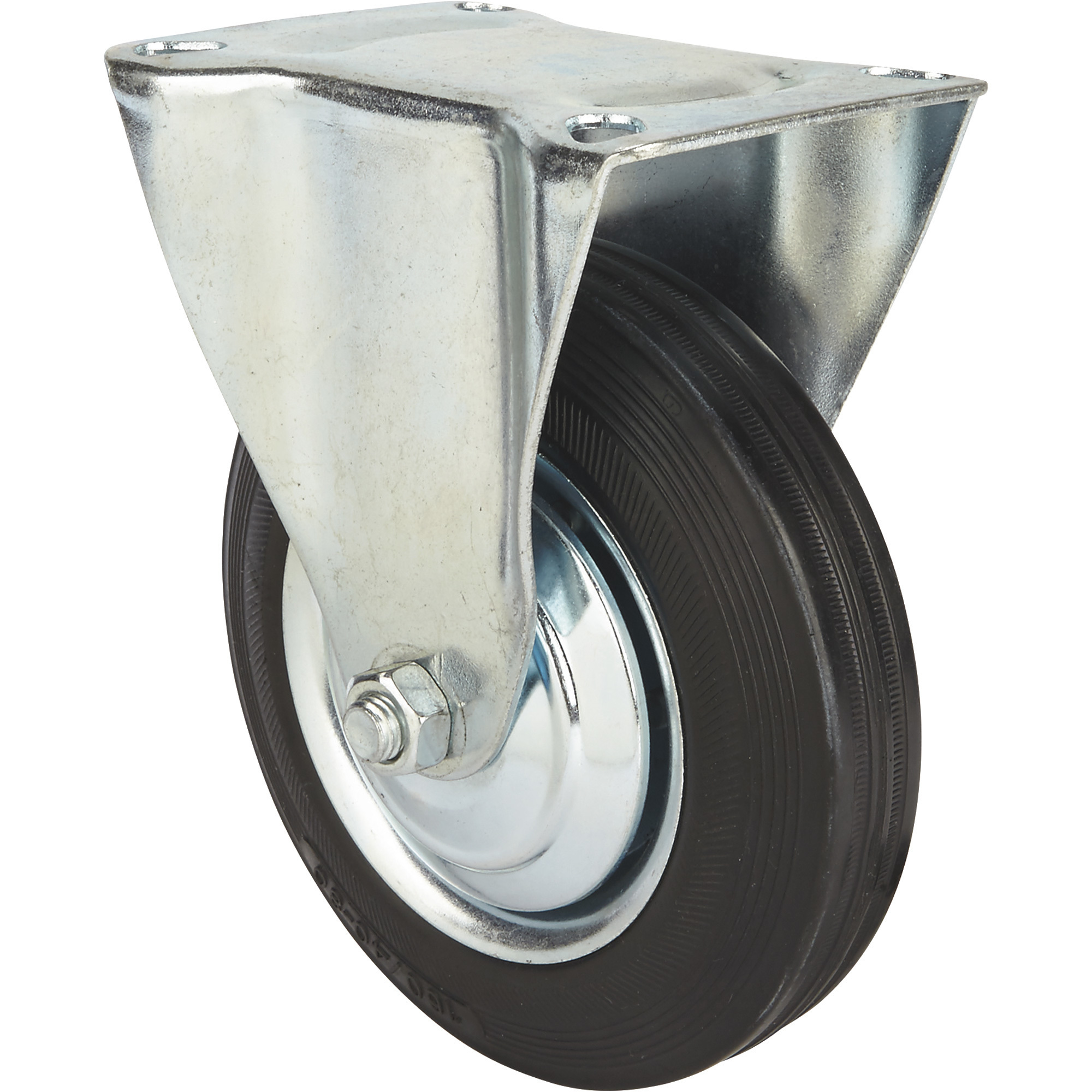 Ironton 6Inch Rigid Rubber Caster, 320-Lb. Capacity