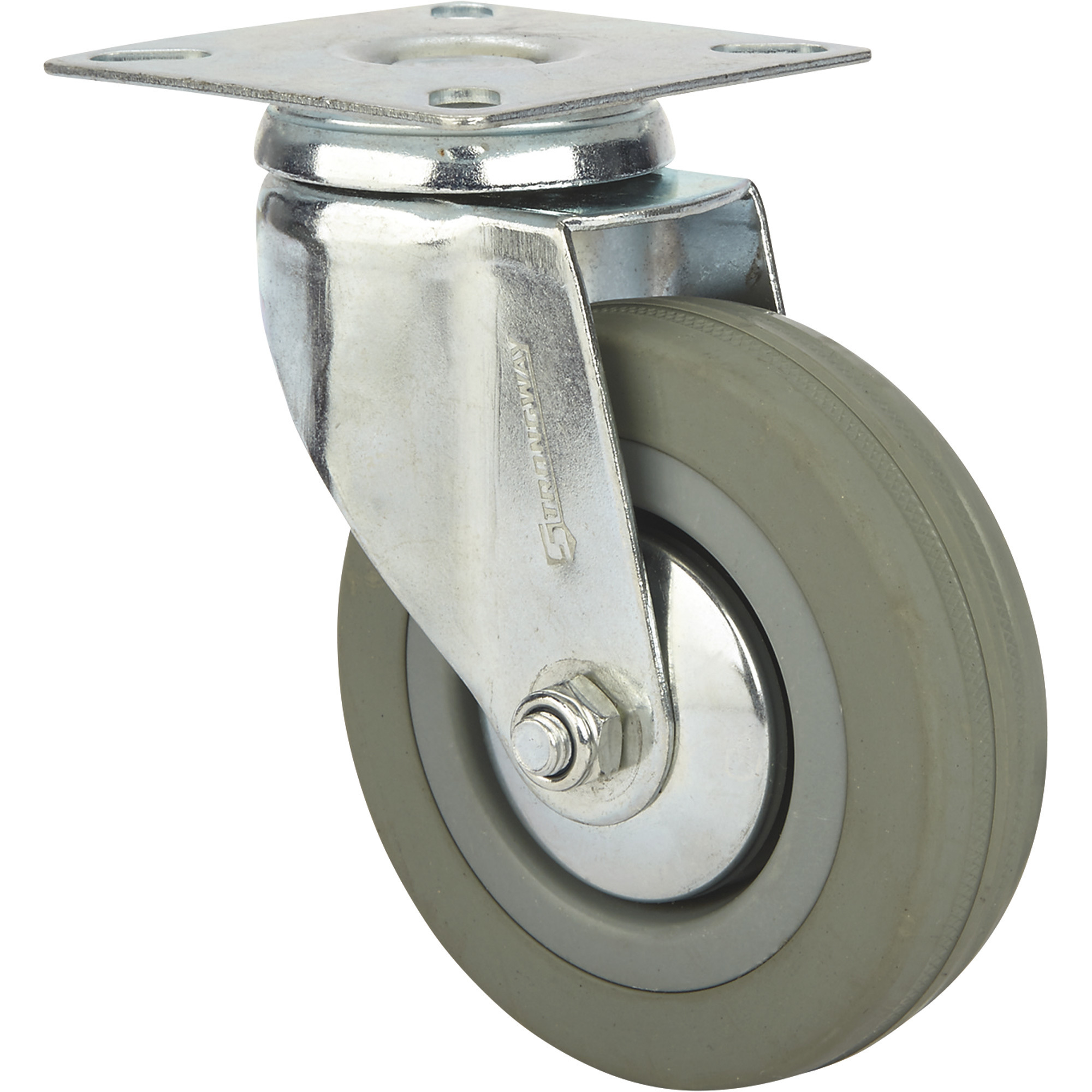 Strongway 4Inch Swivel Nonmarking Rubber Caster, 175-Lb. Capacity