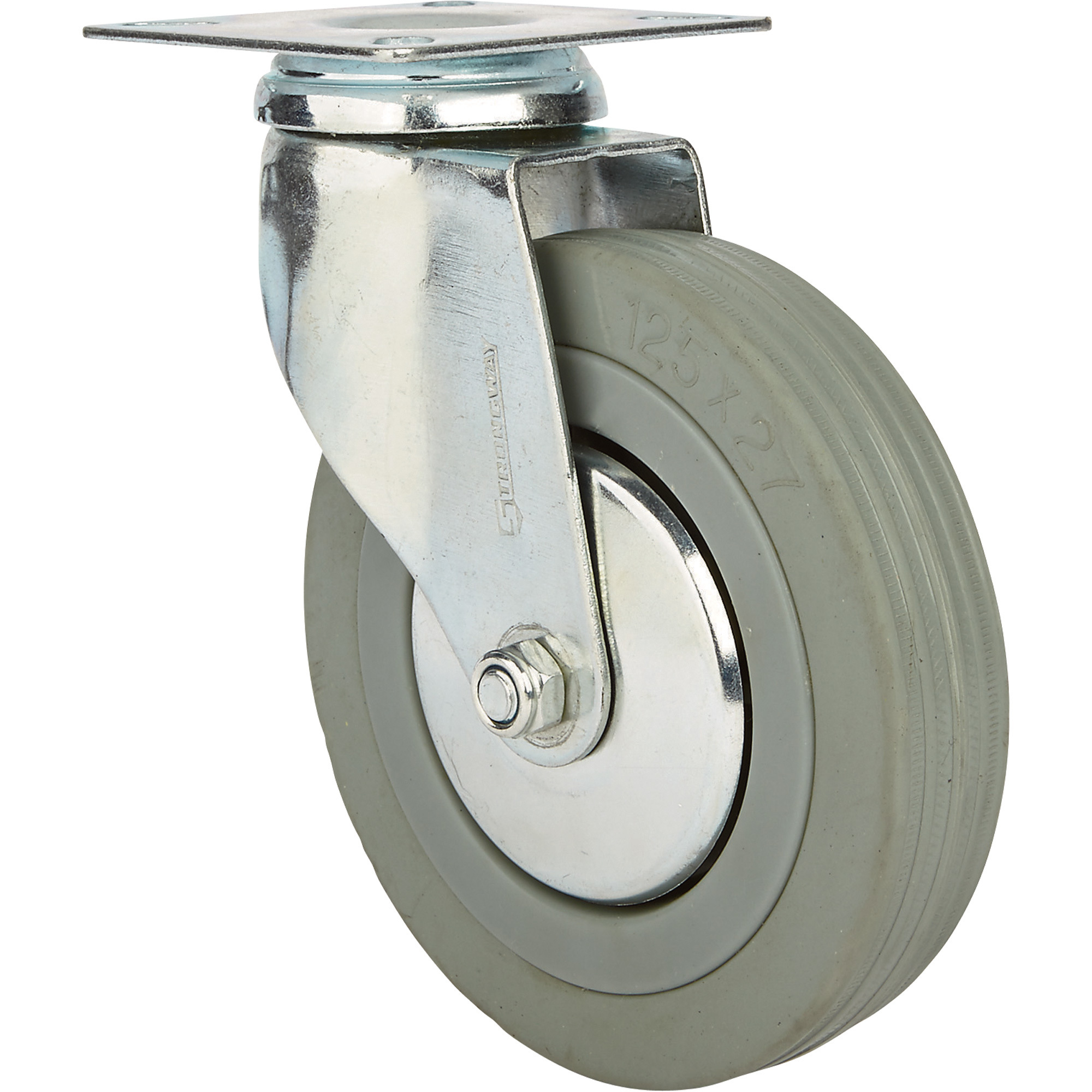 Strongway 5Inch Swivel Nonmarking Rubber Caster, 220-Lb. Capacity
