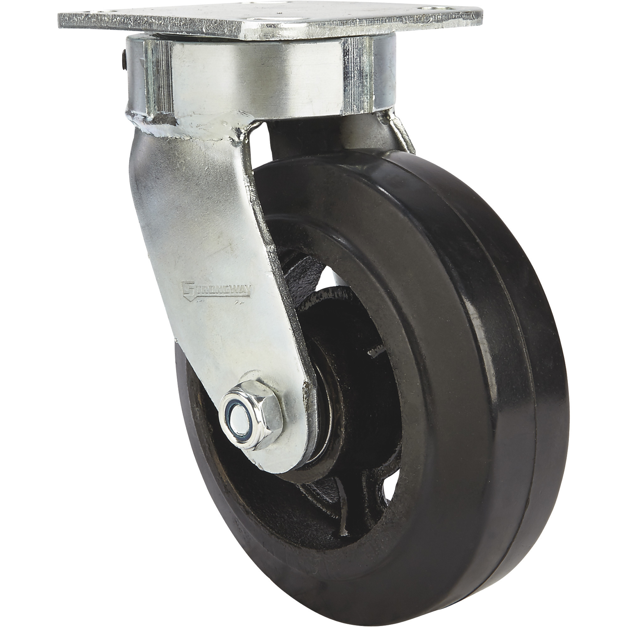 Strongway 6Inch Swivel Kingpinless Rubber/Steel Core Caster, 800-Lb. Capacity