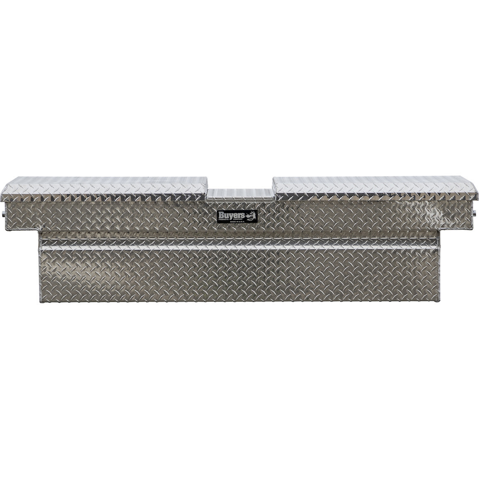 71Inch Diamond Tread Aluminum Gull Wing Truck Box, Width 71 in, Material Aluminum, Color Finish Diamond Plate Silver, Model - Buyers Products 1710413