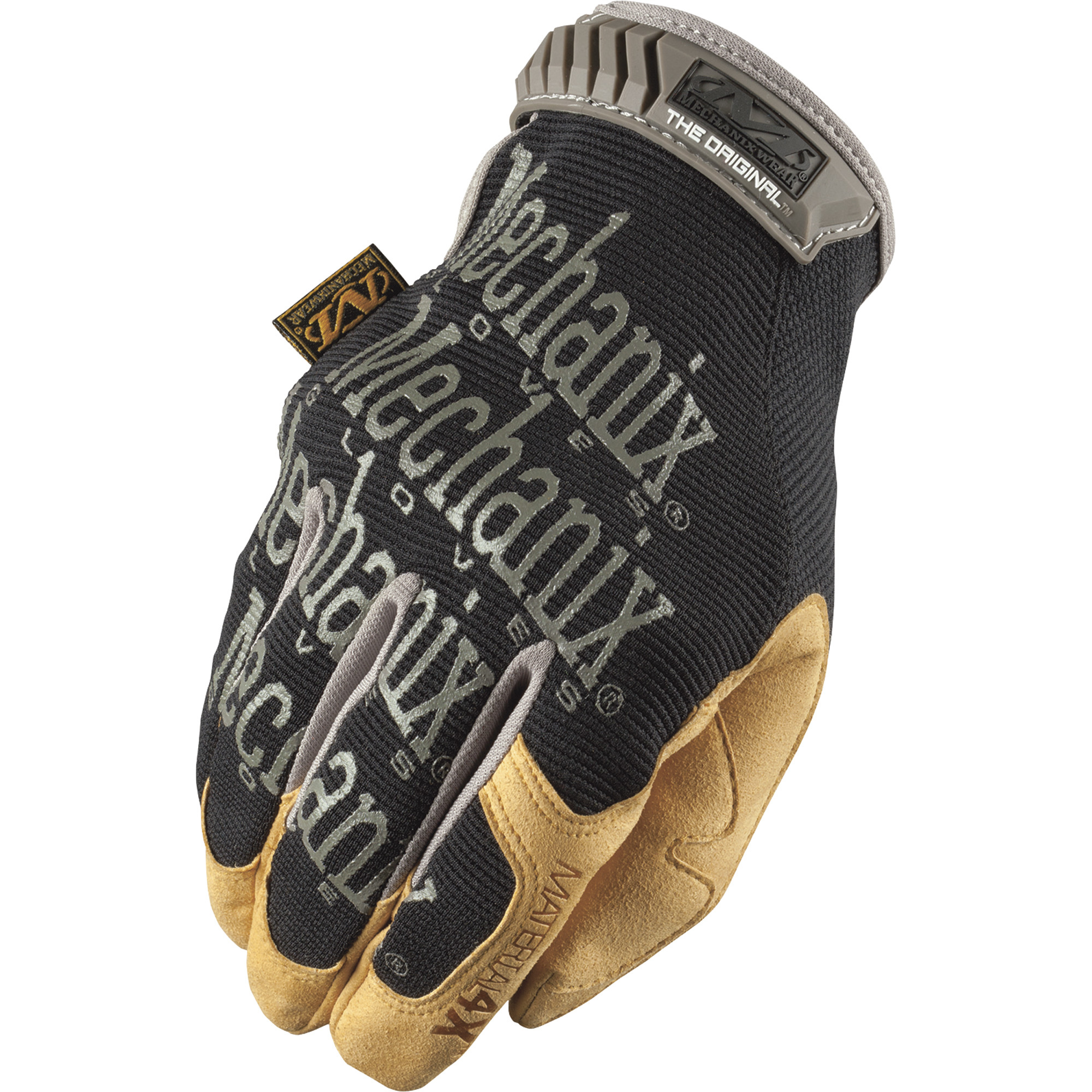 Mechanix Men's Wear Original Material 4X Gloves - Black & Tan, Large, Model MG4X-75