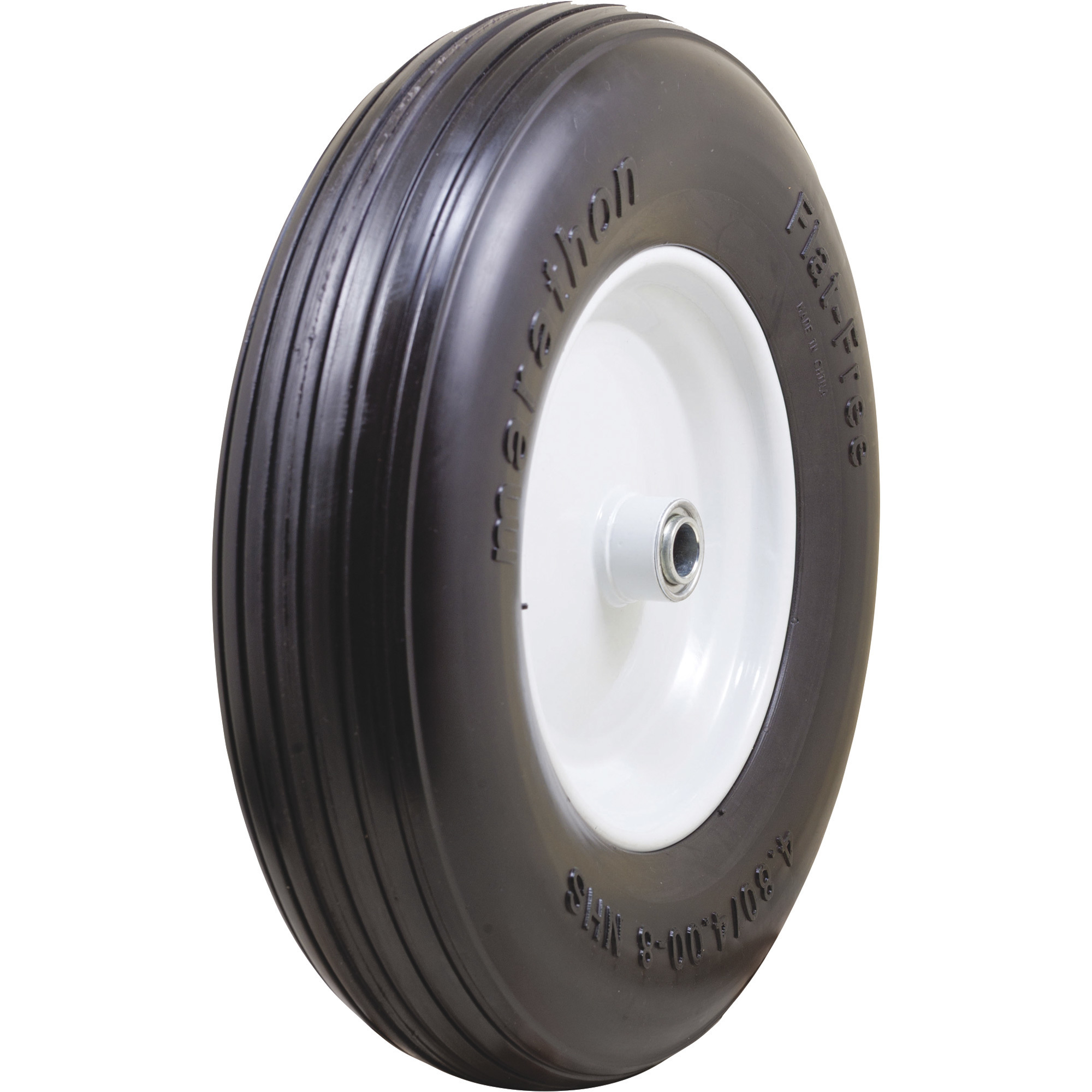 Marathon Tires Flat-Free Dense Wheelbarrow Tire — 3/4Inch Bore, 4.80/4.00–8Inch -  36063-NTE