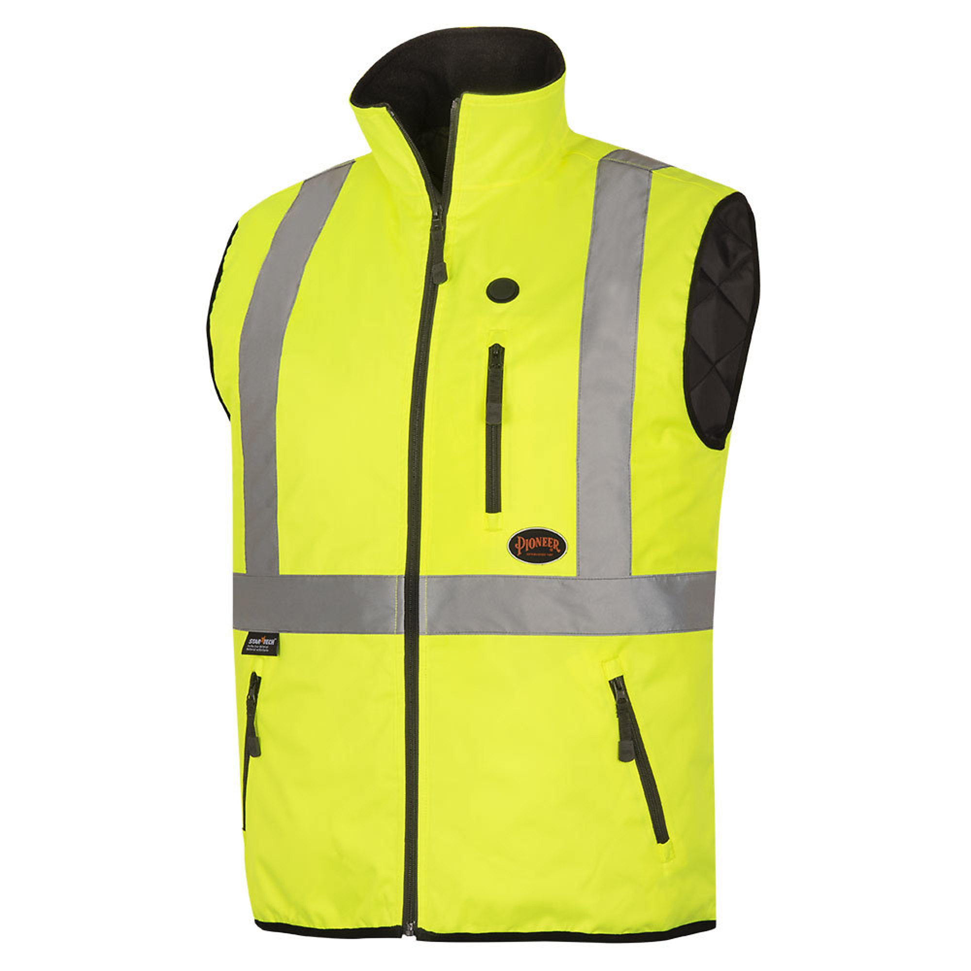 Pioneer, Hi-Vis Heated Safety Vest, Size L, Color Hi-Vis Yellow/Green, Model V1210260U-L