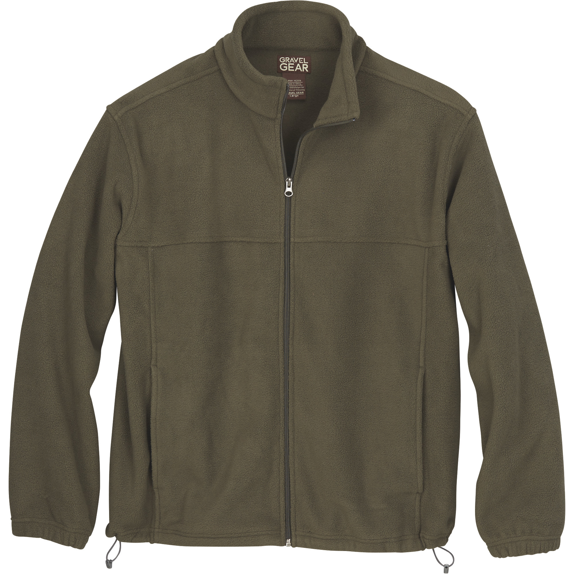 Gravel Gear Men's Zip-Up Fleece Jacket â Olive, Large