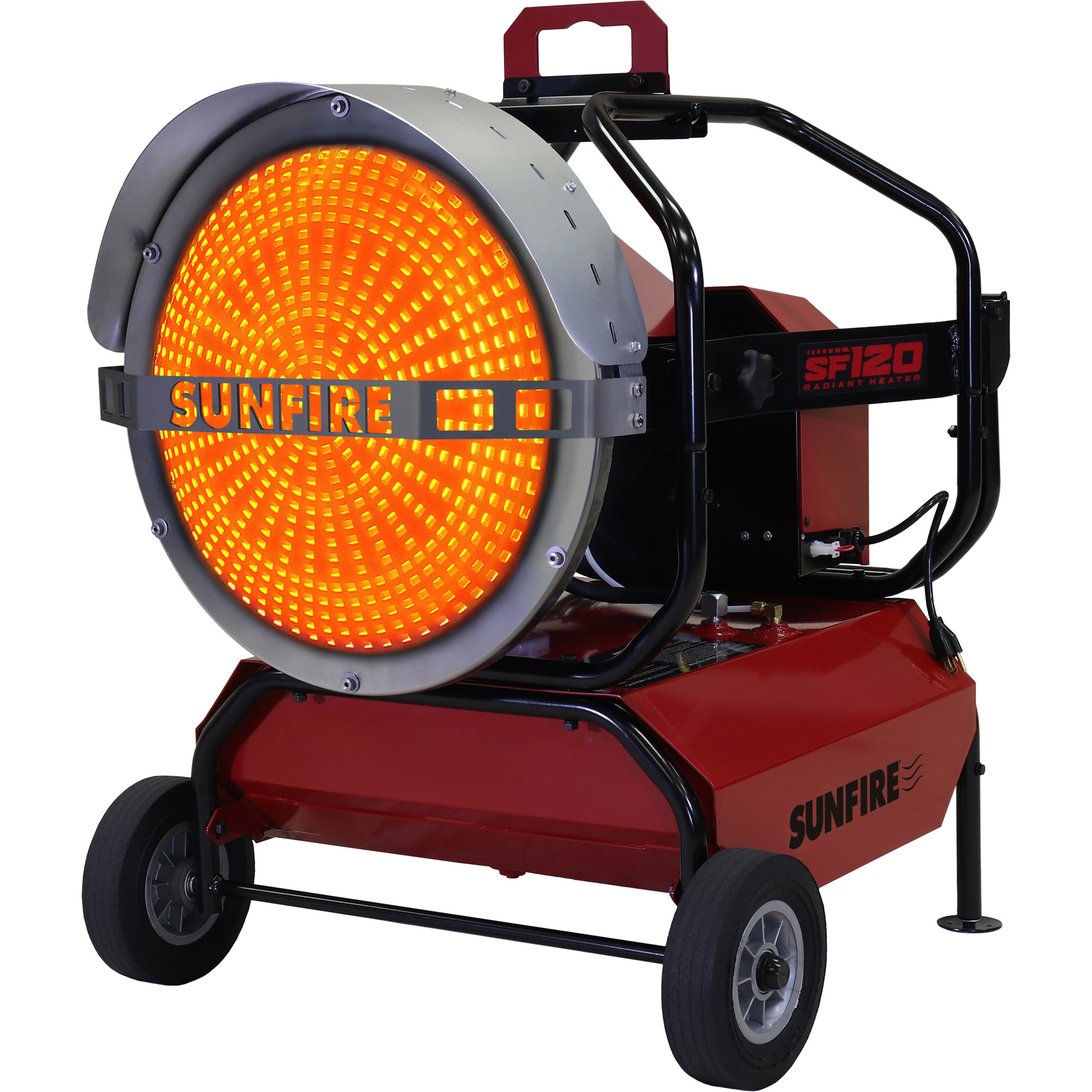 Sunfire Portable Radiant Heater, Dual Fuel, Max. Heat Output 120,000 Btu/hour, Model SF120