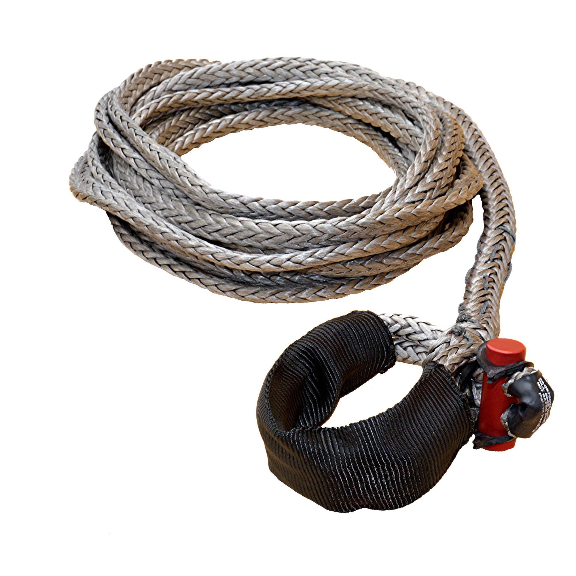 LockJaw, Synthetic Winch Rope Line Ext. w/Shackle, Max. Capacity 19800 lb, Length 25 ft, Diameter 3/8 in, Model 21-0375025