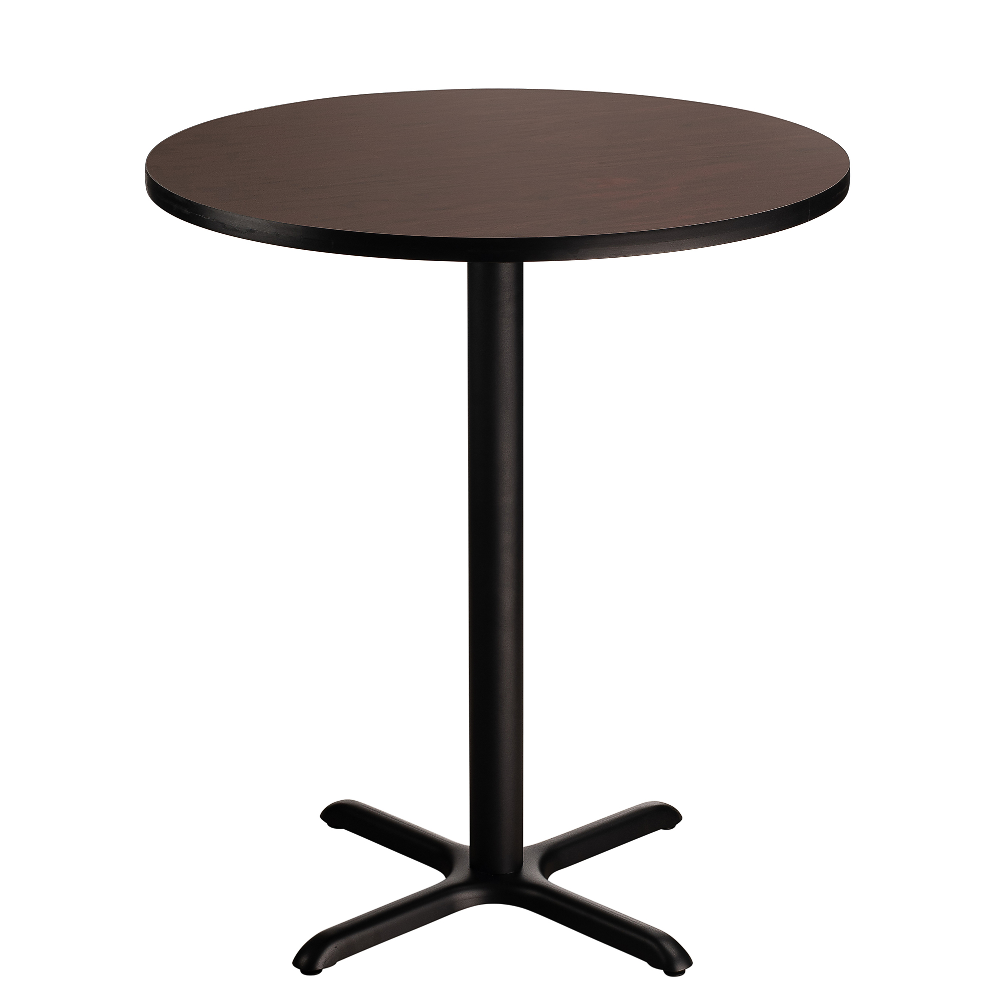 "National Public Seating, Cafe Table, 36x36x42 Round ""X"" Base, Height 42 in, Model CT13636XBPBTMMY"