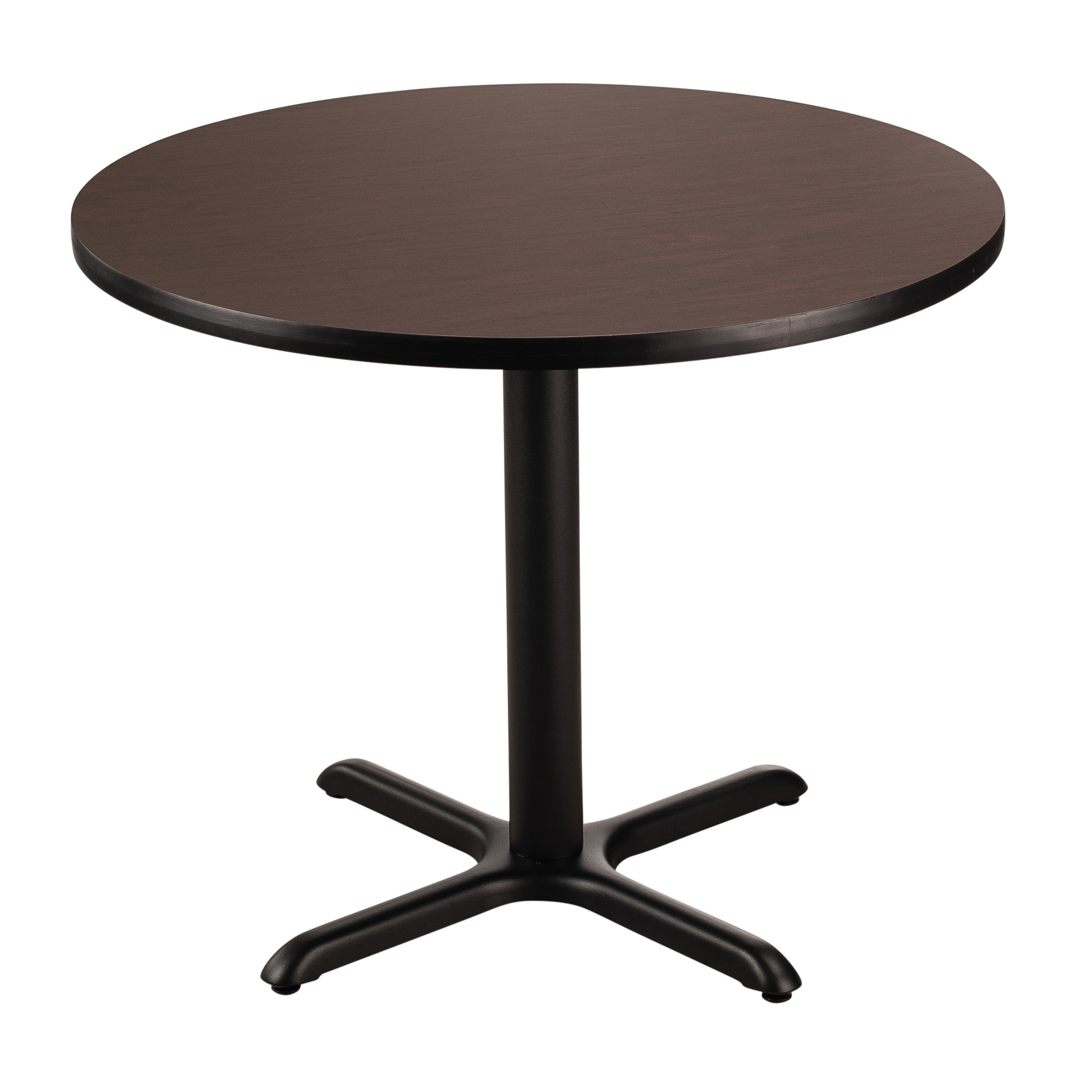 "National Public Seating, Cafe Table, 36x36x30 Round ""X"" Base, Height 30 in, Model CT13636XDPBTMMY"