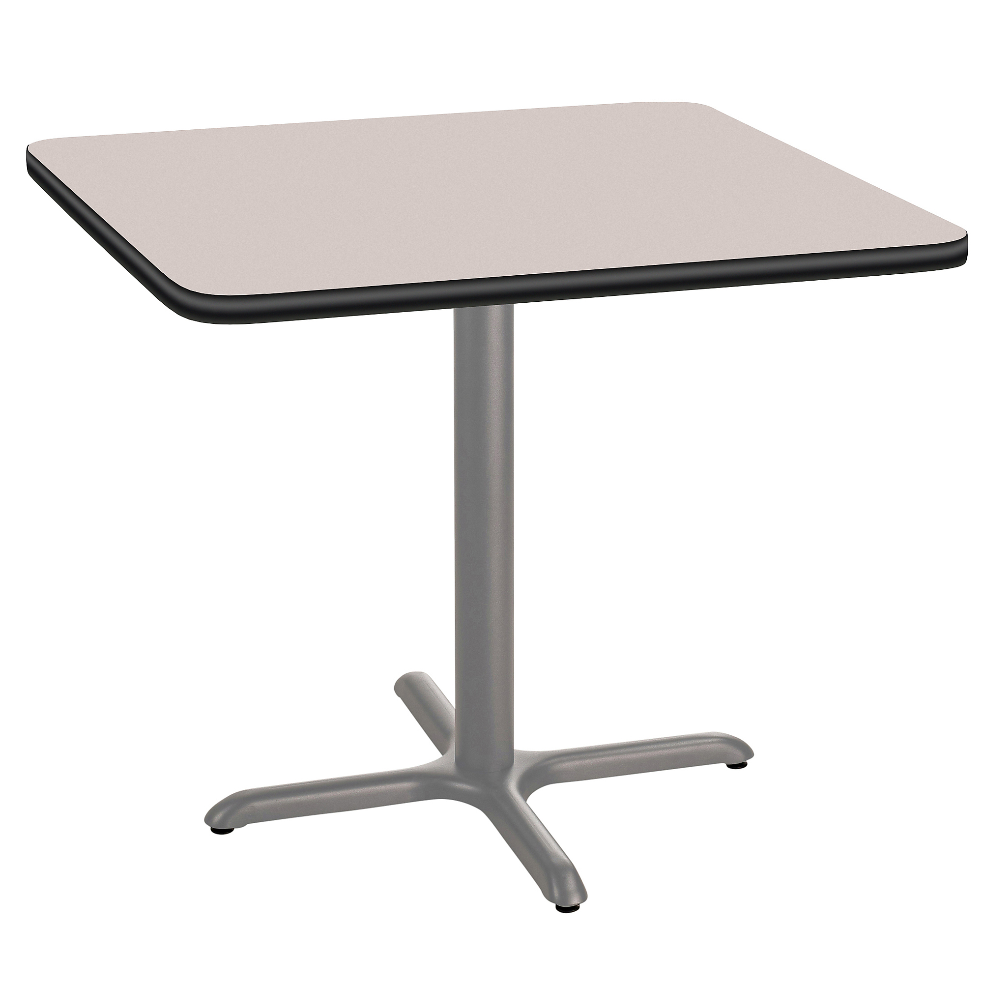 "National Public Seating, Cafe Table, 36x36x30 Square ""X"" Base, Height 30 in, Model CTG33636XDPBTMGY"
