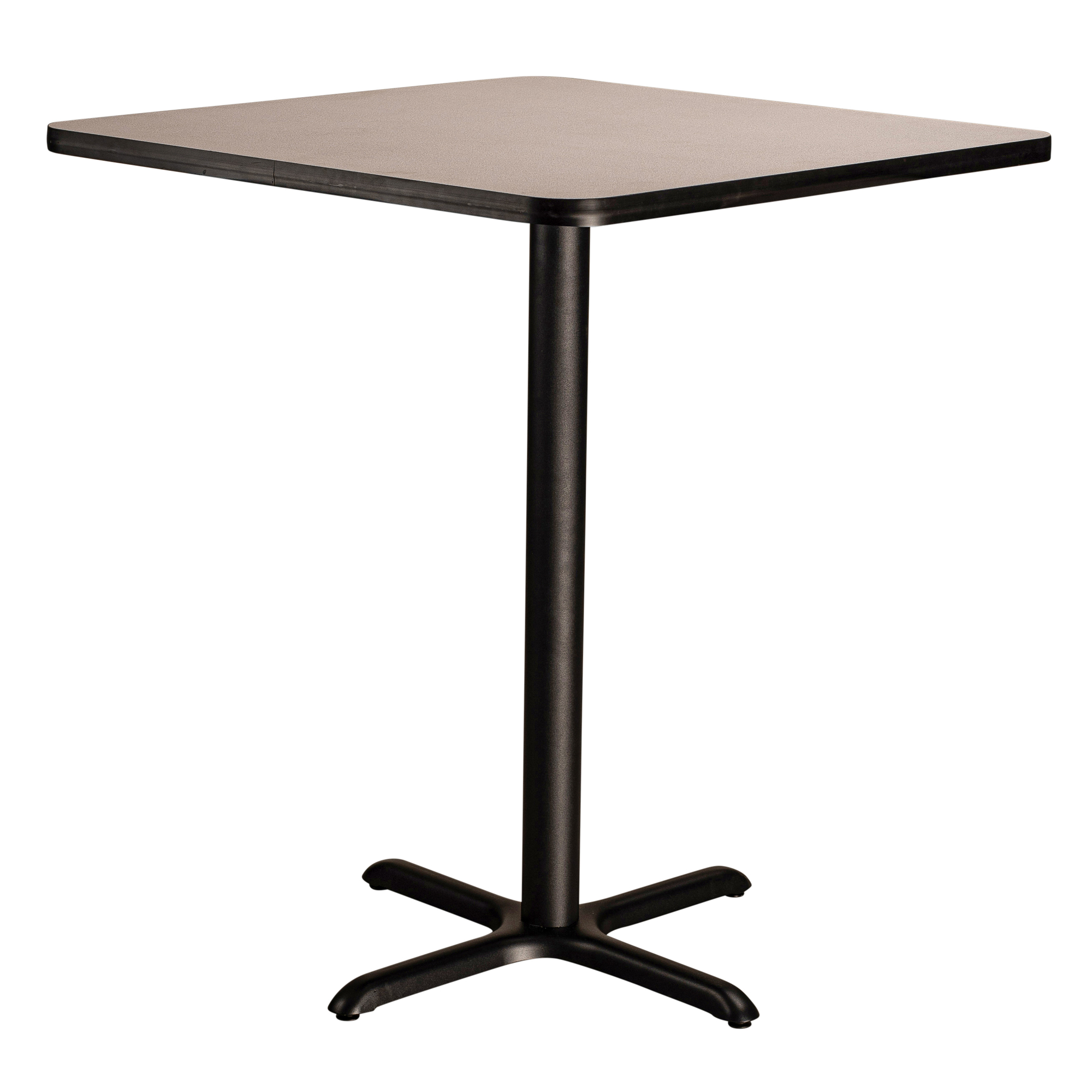 "National Public Seating, Cafe Table, 36x36x30 Square ""X"" Base, Height 30 in, Model CT33636XDPBTMGY"