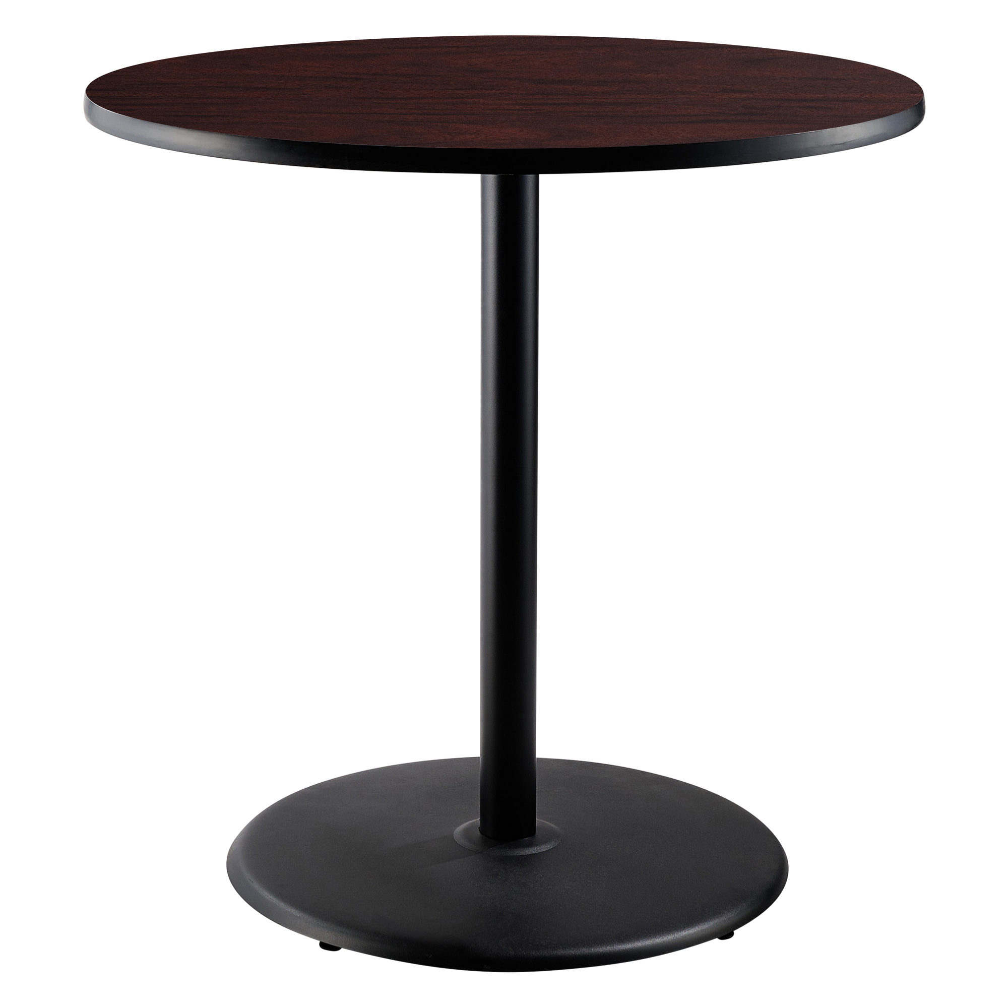 "National Public Seating, Cafe Table, 36x36x42Round ""R"" Base, Height 42 in, Model CT13636RBPBTMMY"