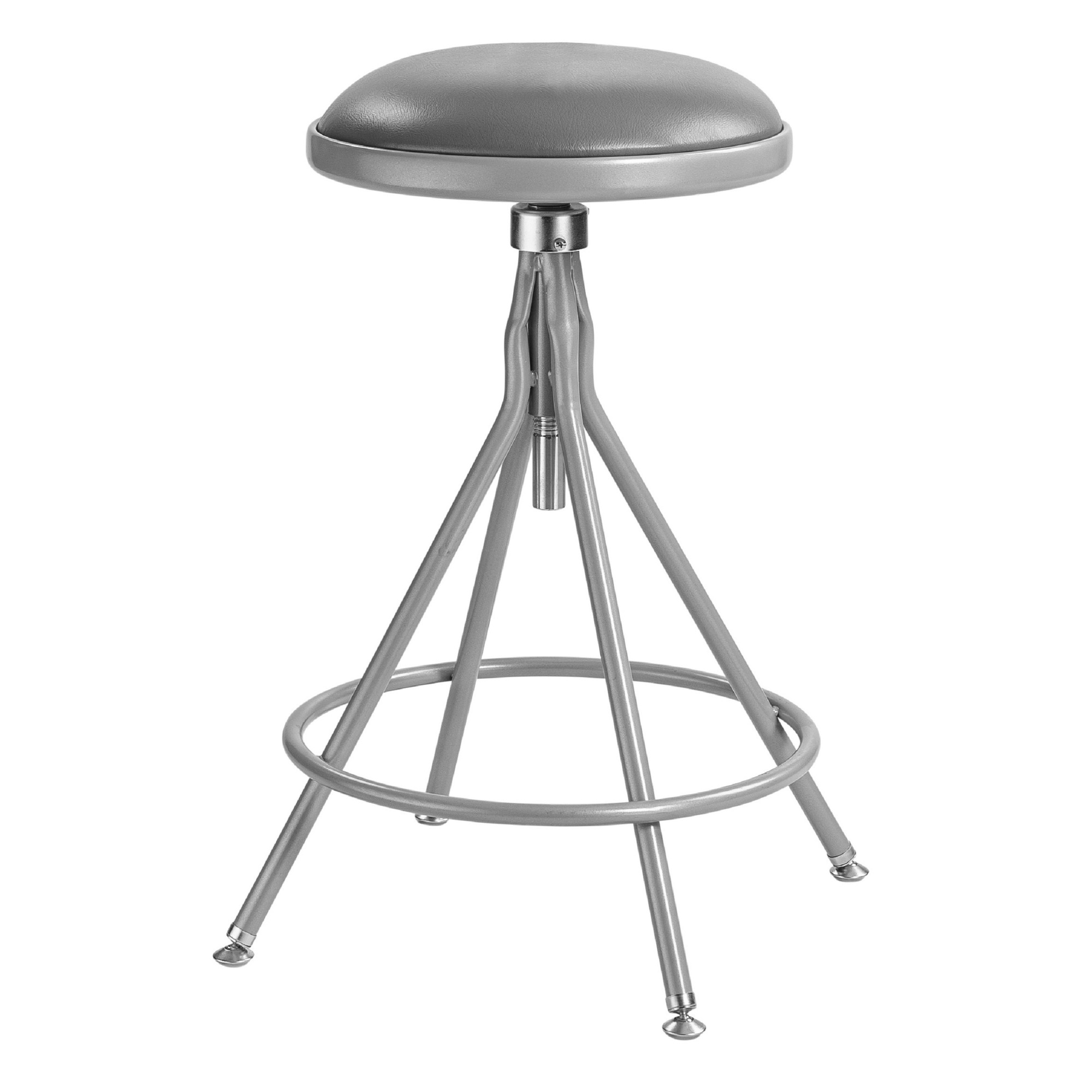 National Public Seating, 24 -30Inch H Adjust Vinyl Swivel Steel Stool, Primary Color Gray, Included (qty.) 1, Seating Type Office Stool, Model 6524H