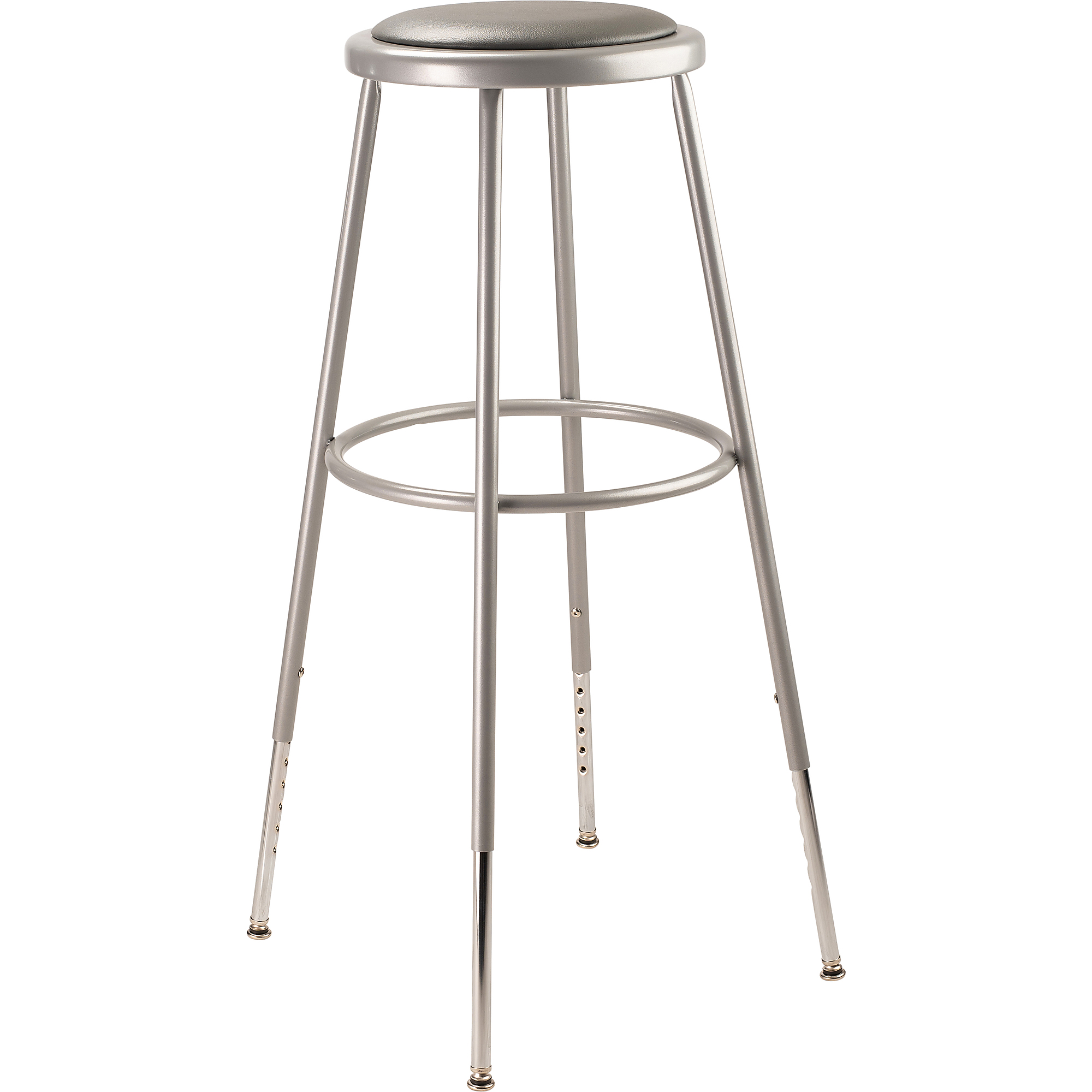 National Public Seating, 30.5 -38.5Inch Height Adjustable Vinyl Stool, Primary Color Gray, Included (qty.) 1, Seating Type Office Stool, Model 6430H