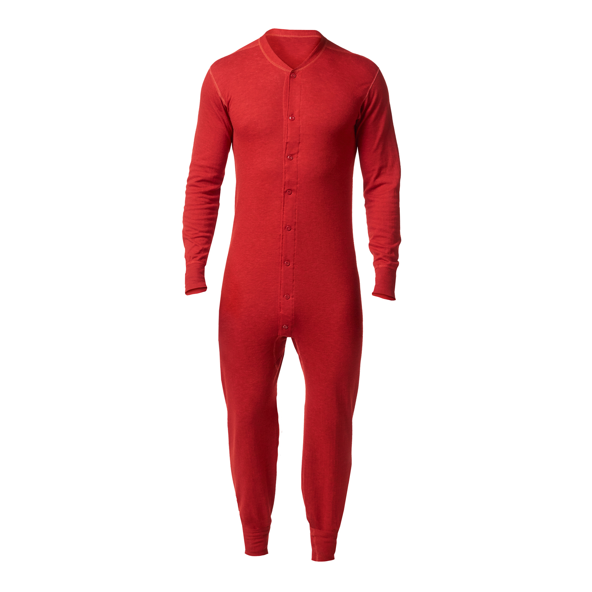 Stanfield's, Men's Premium Cotton Knit Long Sleeve Combination, Size L, Color RED, Model 2500-Red-L