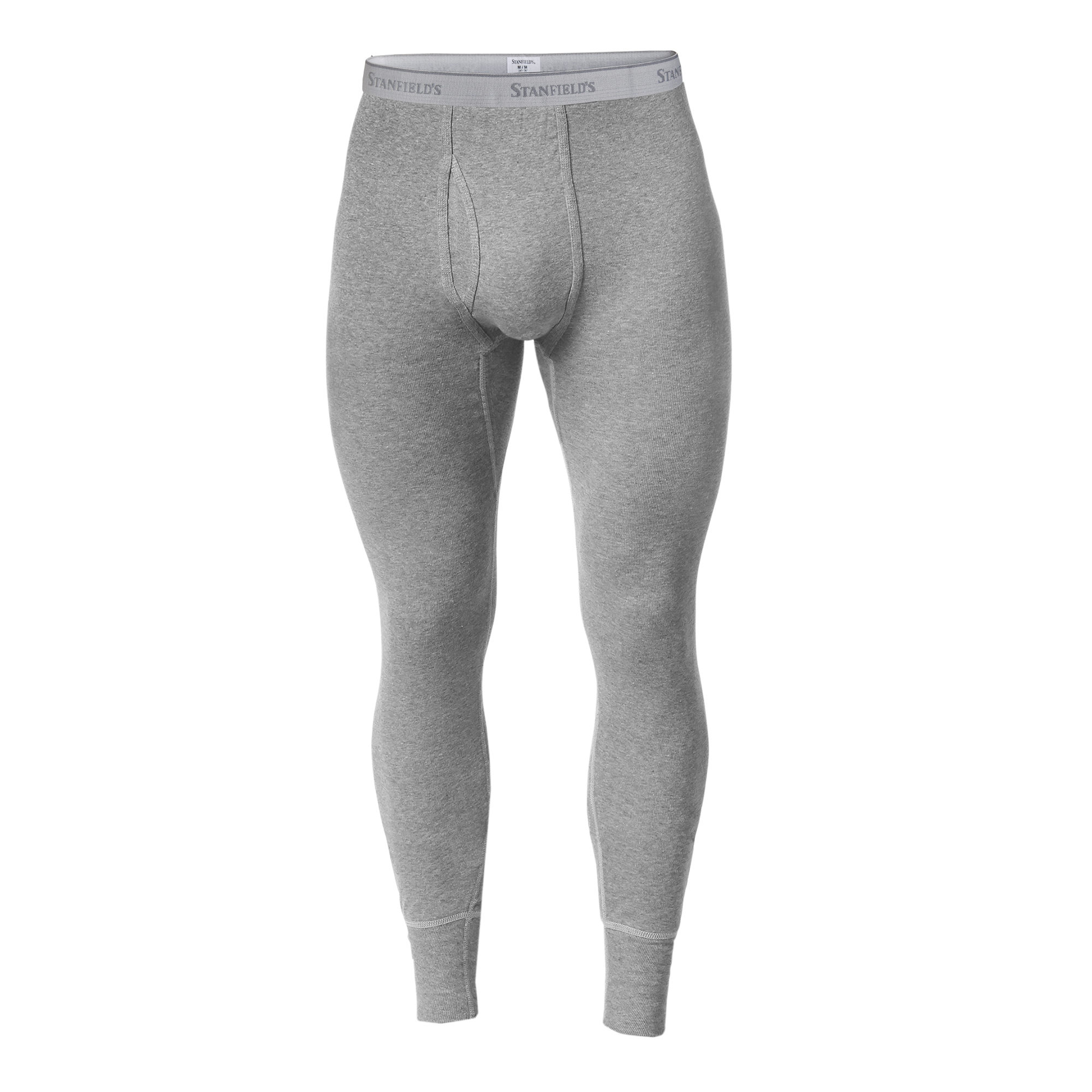 Stanfield's, Men's Premium Cotton Rib Knit Long Johns, Size L, Color GREY HEATHER, Model 2512-Grey Heather-L