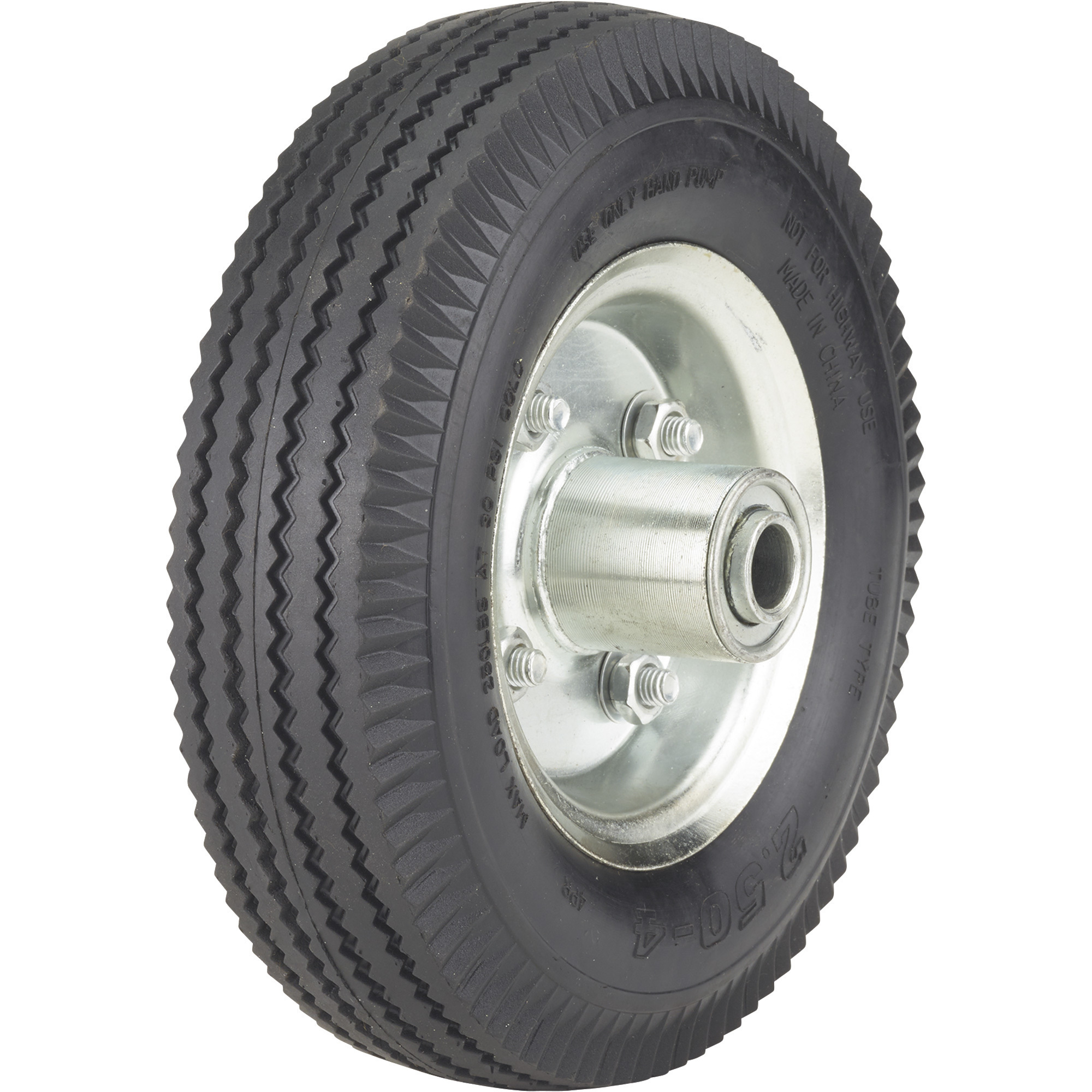 Ironton 8Inch Pneumatic Wheel and Tire-- 250-Lb. Capacity, Sawtooth Tread