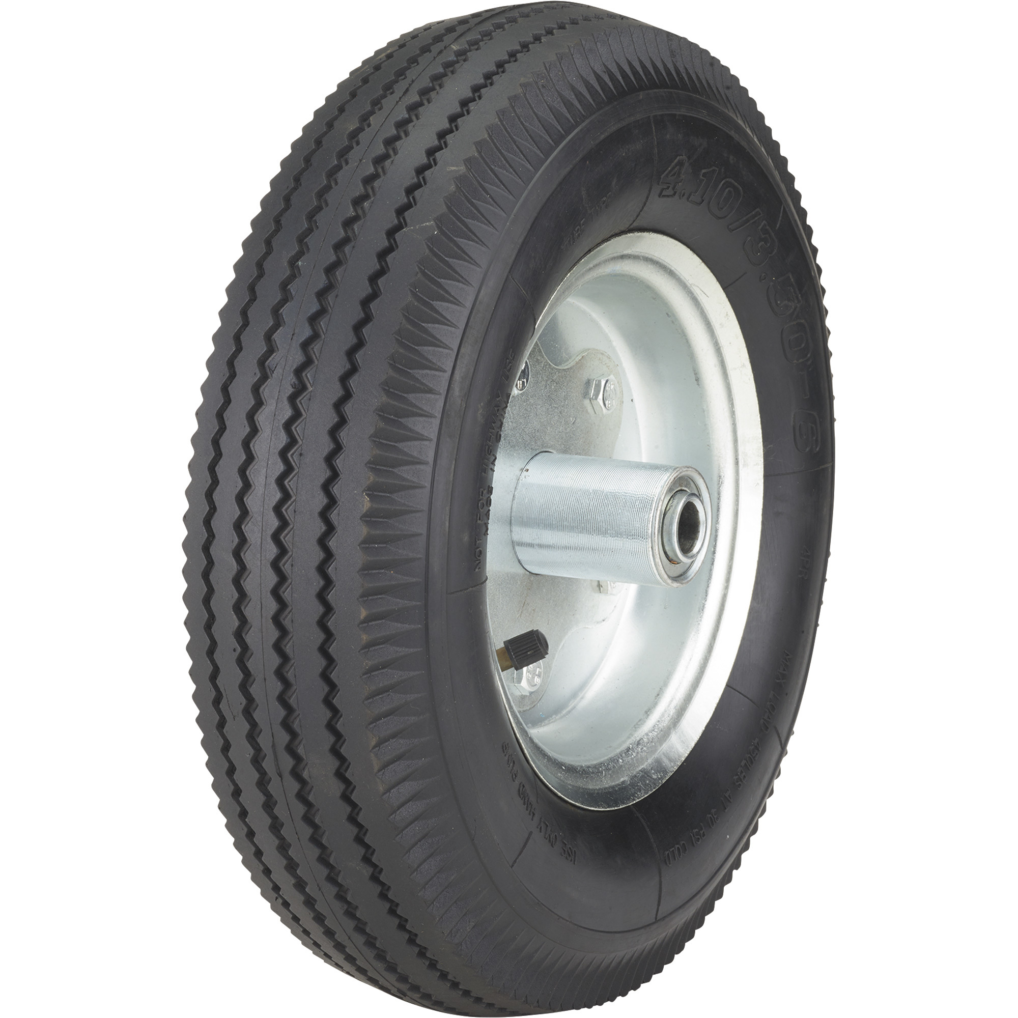 Ironton 12Inch Pneumatic Wheel and Tire-- 450-Lb. Capacity, Sawtooth Tread
