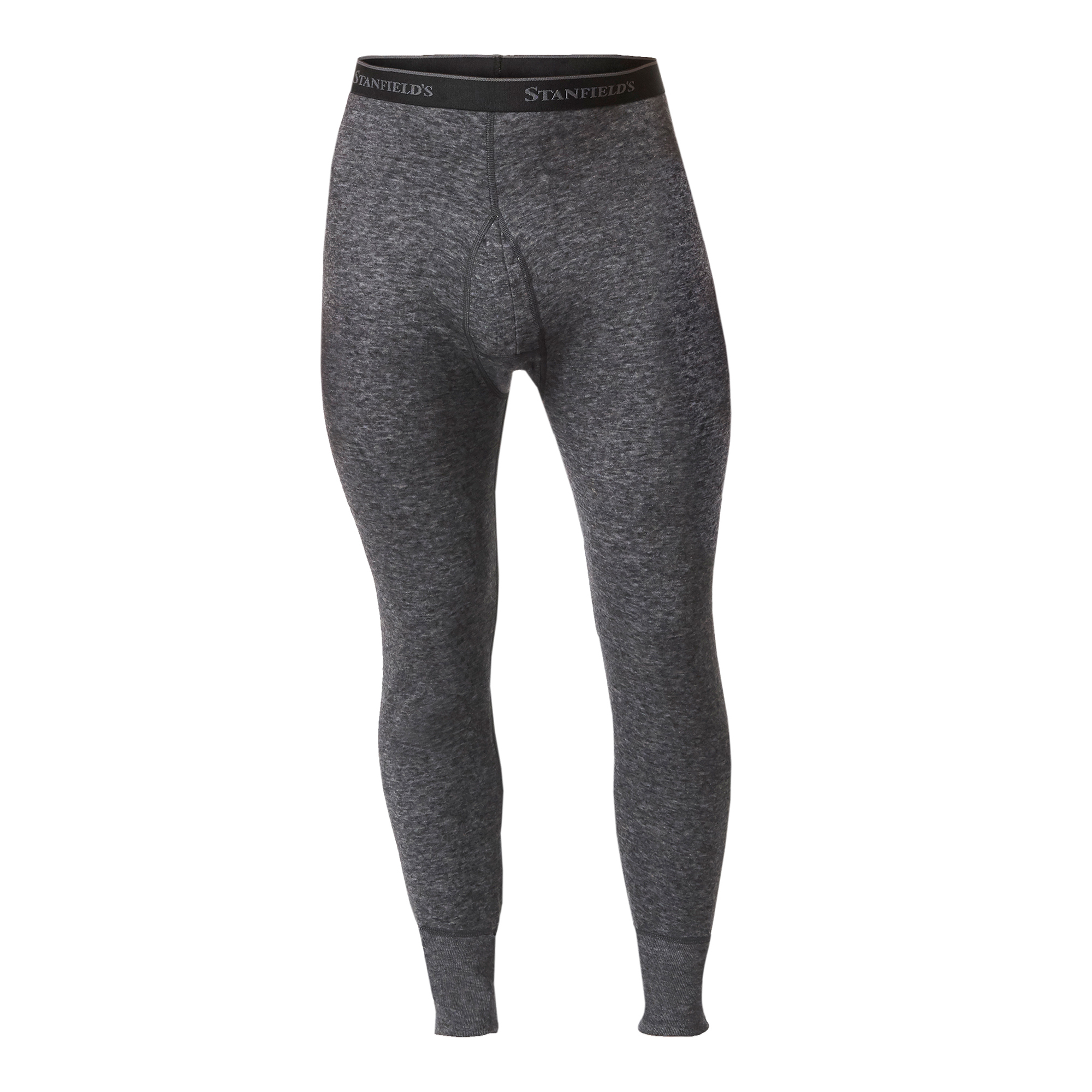 Stanfield's, Men's 2 Layer Wool Blend Long Johns, Size L, Color CHARCOAL MIX, Model 8812-Charcoal Mix-L