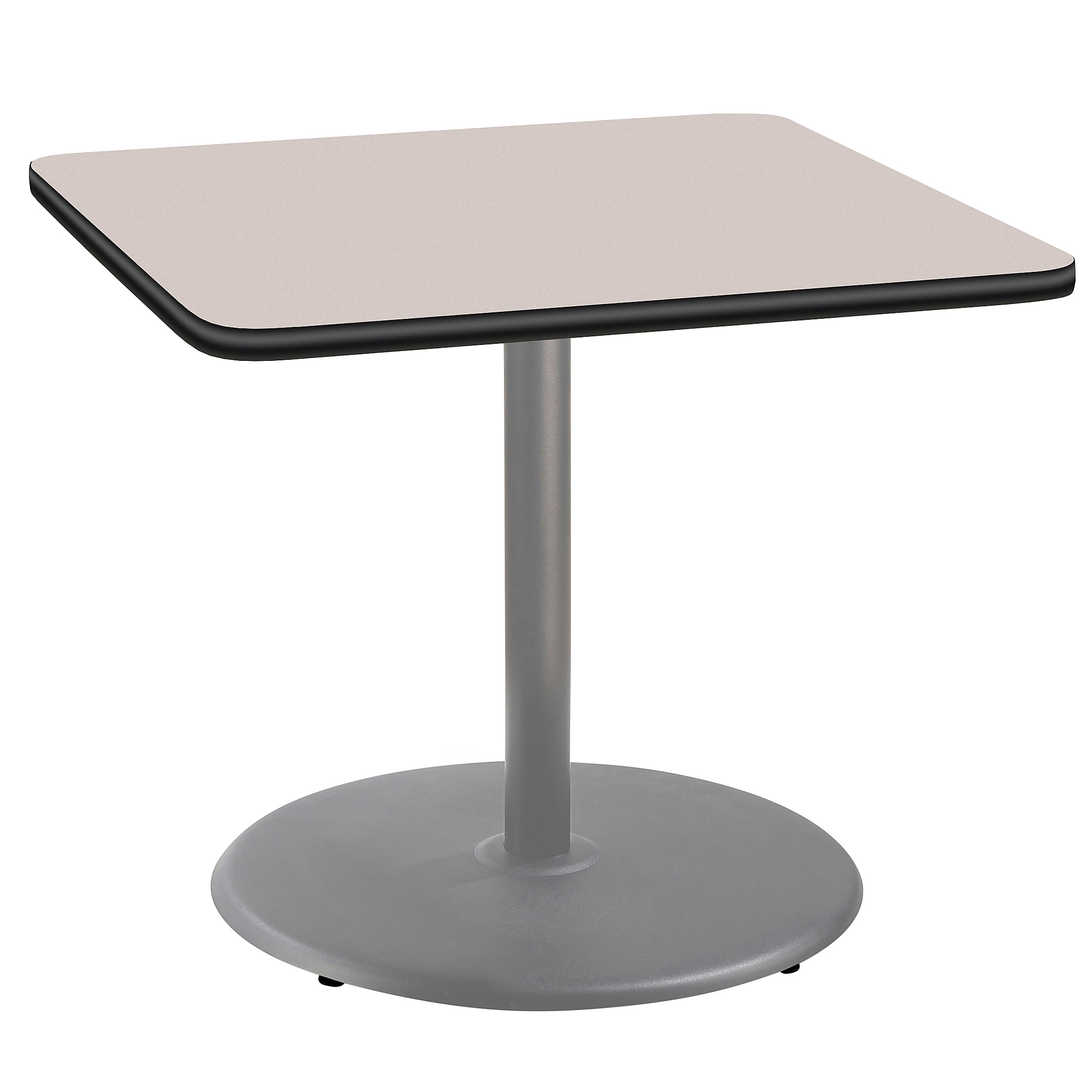 Cafe Table, 36x36x30 Square """"R"""" Base, Height 30 in, Model - National Public Seating CTG33636RDPBTMGY
