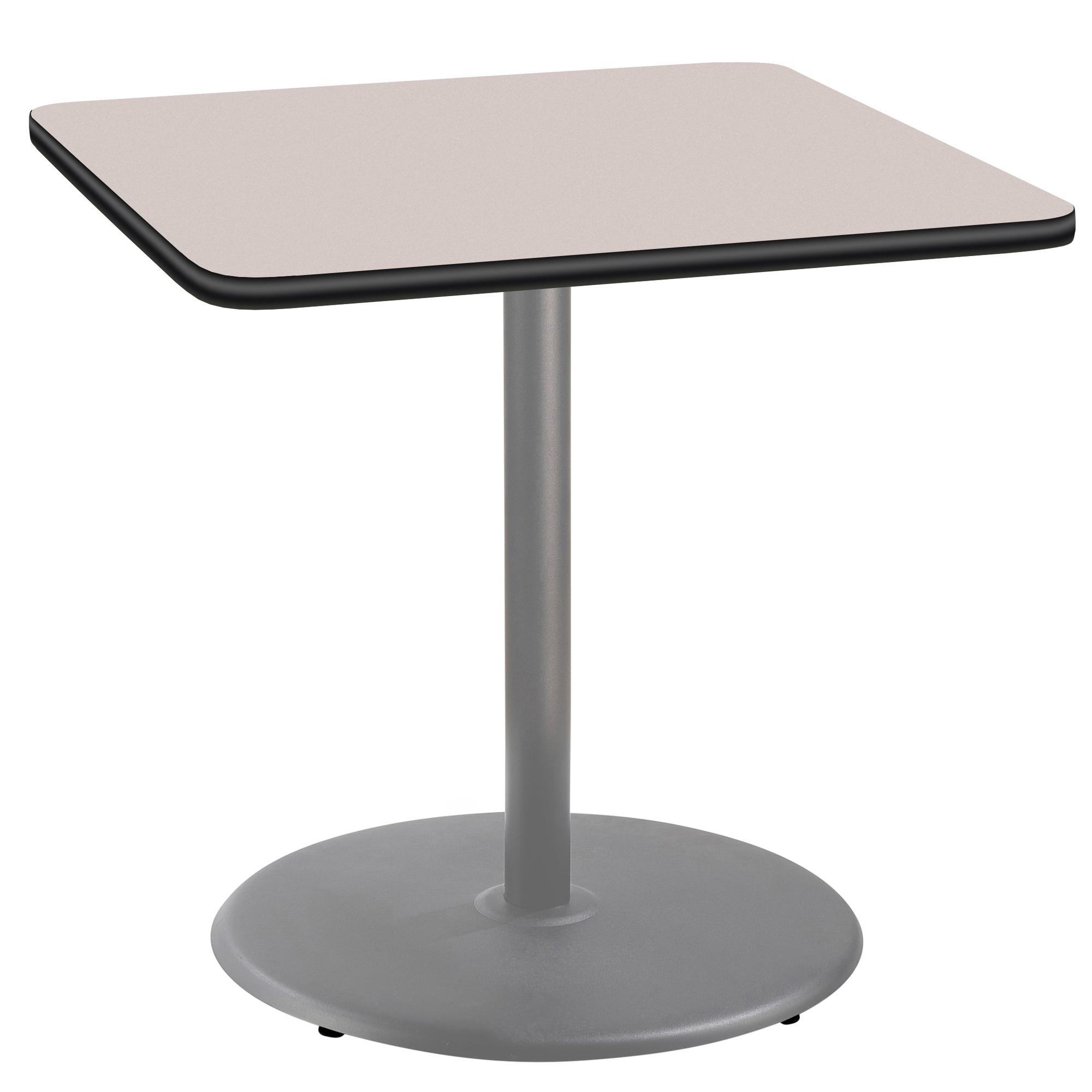 "National Public Seating, Cafe Table, 36x36x36 Square ""R"" Base, Height 36 in, Model CTG33636RCPBTMGY"