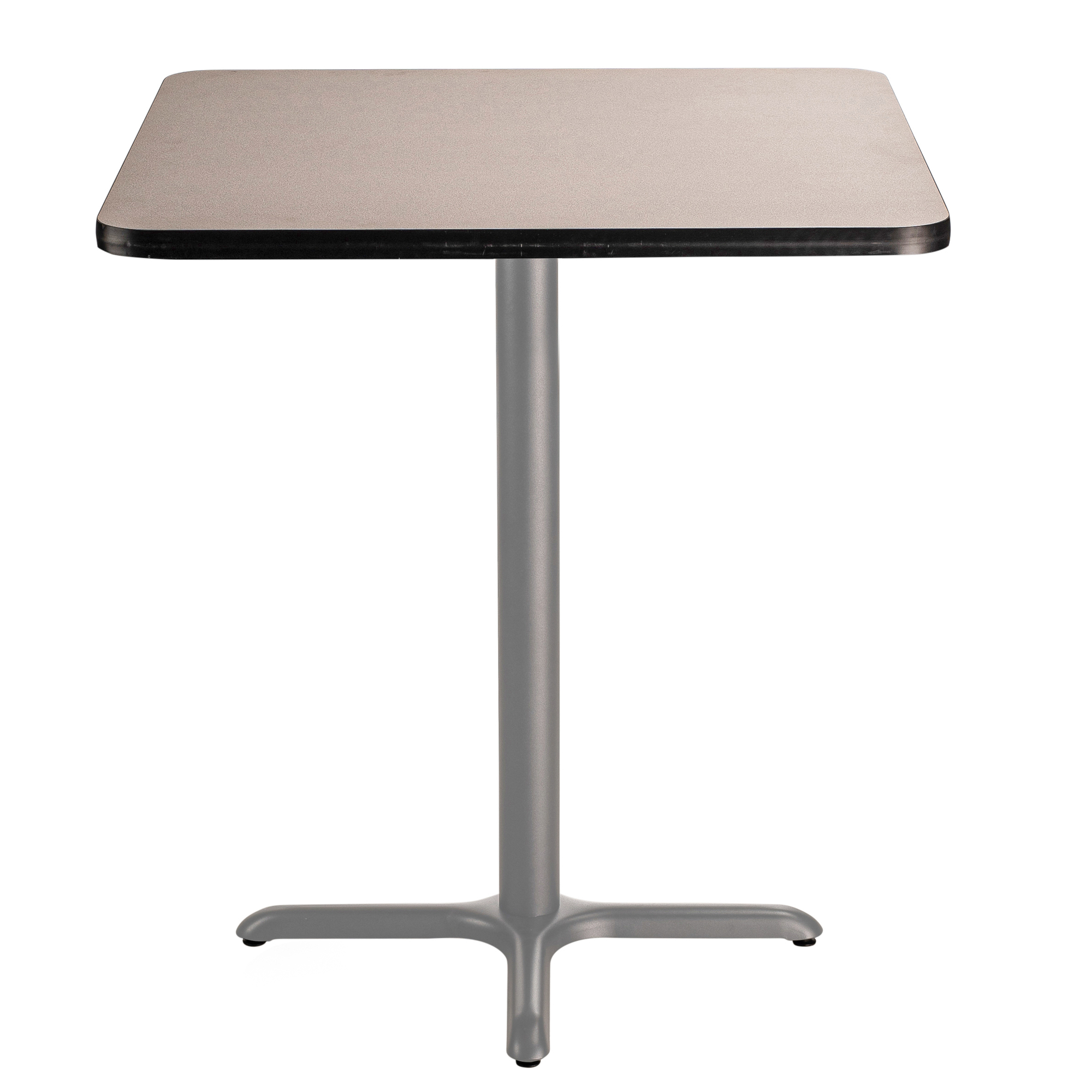 "National Public Seating, Cafe Table, 36x36x42 Square ""X"" Base, Height 42 in, Model CTG33636XBPBTMGY"