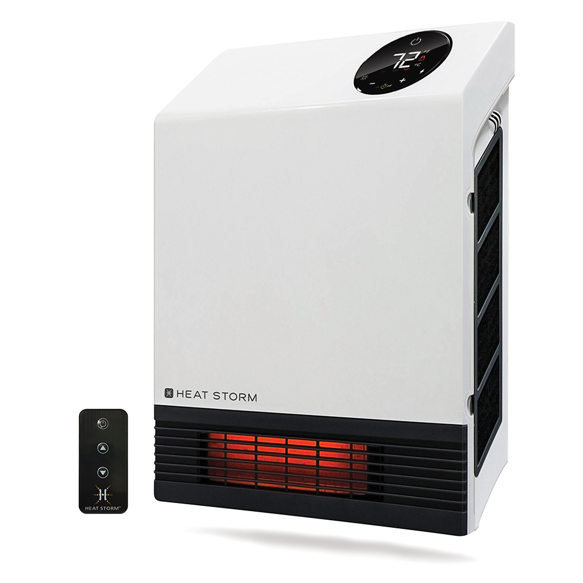 HeatStorm, 1000 Watt Infrared Wall Mount Electric Heater, Heat Type Infrared, Heat Output 3400 Btu/hour, Heating Capability 500 ftÂ², Model# HS-1000-W