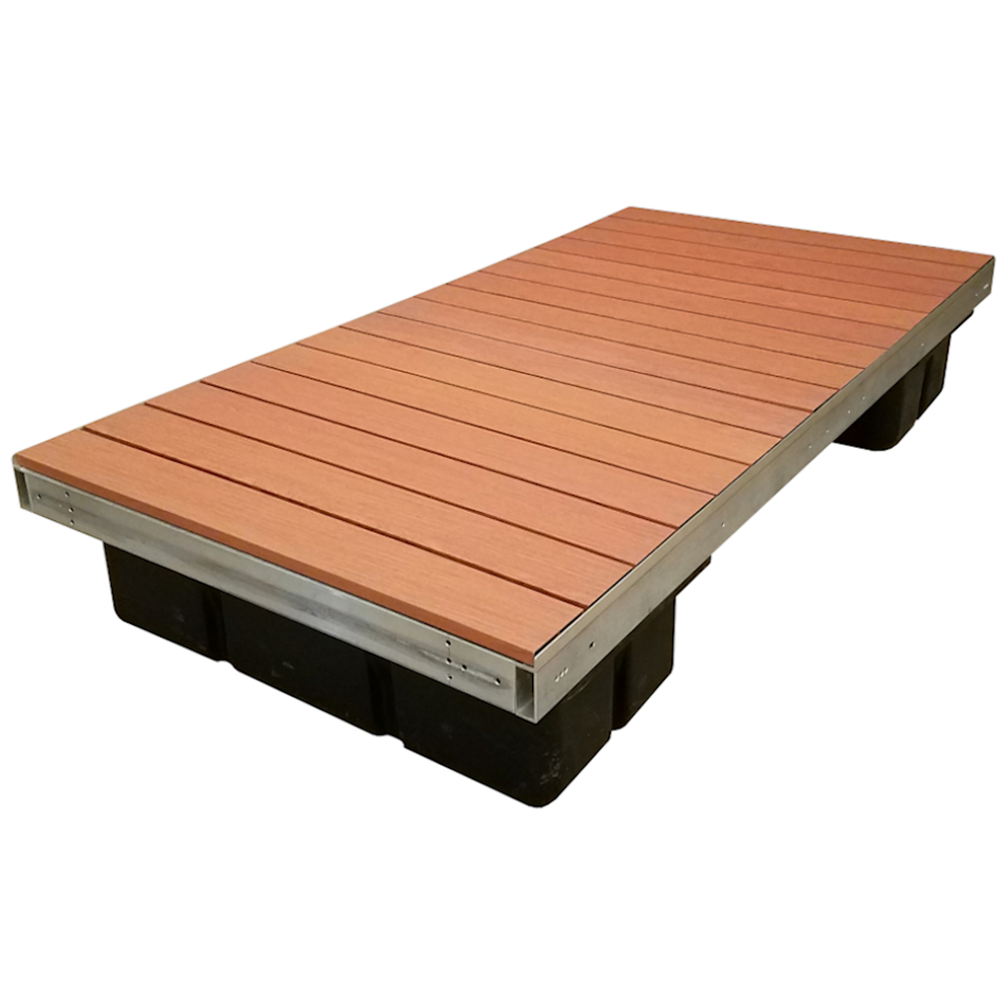 Patriot Docks, LowPro Floating Platform STARTER,Brown Alum, Product Type Floating Dock System, Length 96 in, Width 48 in, Model 10946